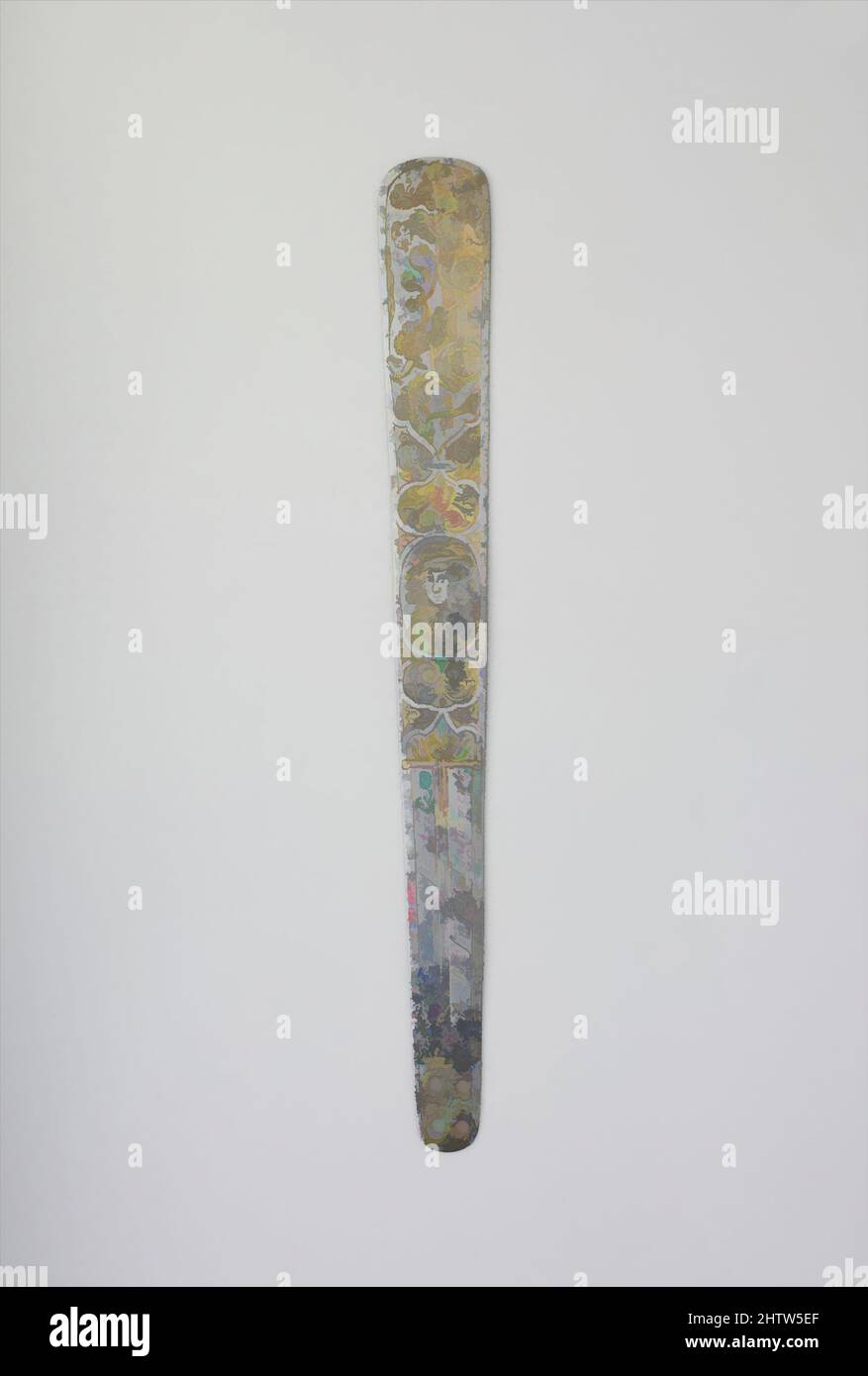 Kunst inspiriert von Busk, 17. Jahrhundert, Französisch, Metall, das Liebesgedicht lautet: "Ich habe von der Dame diesen Gefallen, lange auf ihrem Busk zu sein. Von dort aus höre ich einen Liebhaber seufzen, der meinen Platz begehrt: Classic Works modernisiert von Artotop mit einem Schuss Moderne. Formen, Farbe und Wert, auffällige visuelle Wirkung auf Kunst. Emotionen durch Freiheit von Kunstwerken auf zeitgemäße Weise. Eine zeitlose Botschaft, die eine wild kreative neue Richtung verfolgt. Künstler, die sich dem digitalen Medium zuwenden und die Artotop NFT erschaffen Stockfoto