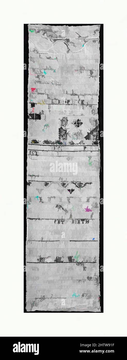 Kunst inspiriert von Sampler, 1704, britisch, Seide auf Leinen, H. 29 3/8 x B 7 1/2 Zoll (74,6 x 19,1 cm), Textilien bestickt, Klassische Werke von Artotop mit einem Schuss Moderne modernisiert. Formen, Farbe und Wert, auffällige visuelle Wirkung auf Kunst. Emotionen durch Freiheit von Kunstwerken auf zeitgemäße Weise. Eine zeitlose Botschaft, die eine wild kreative neue Richtung verfolgt. Künstler, die sich dem digitalen Medium zuwenden und die Artotop NFT erschaffen Stockfoto