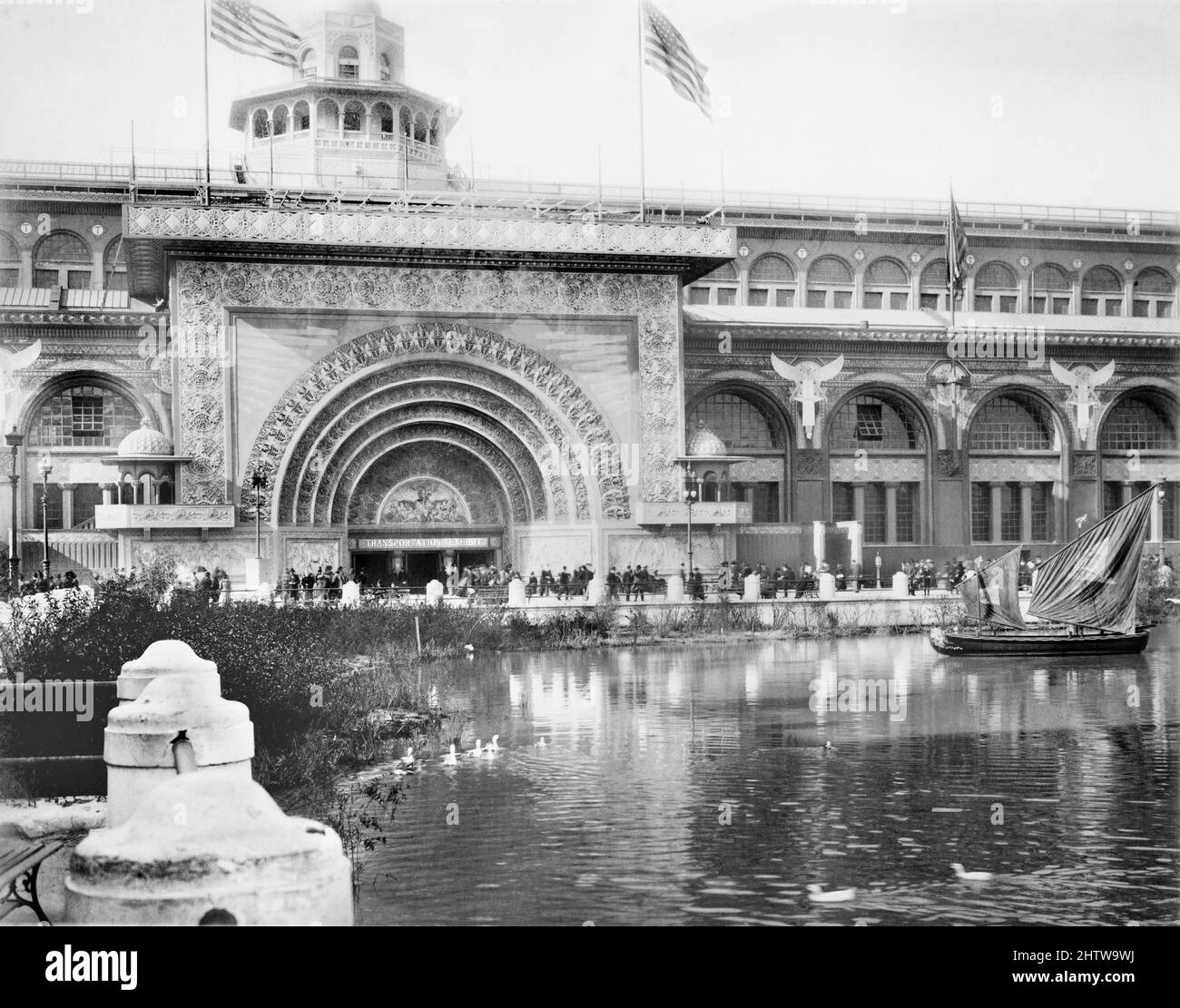 Transportation Building, World's Columbian Exposition, Chicago, Illinois, USA, Frances Benjamin Johnston, 1893 Stockfoto