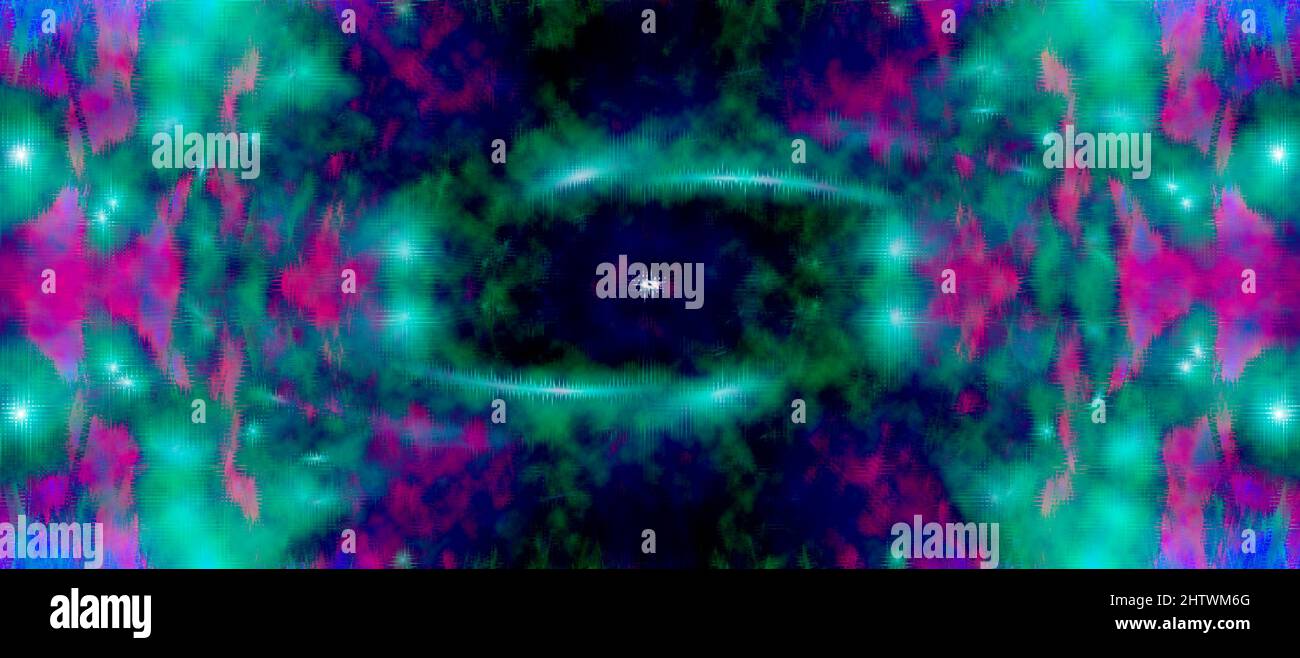 Ein abstraktes psychedelisches Burst-Shape-Hintergrundbild. Stockfoto