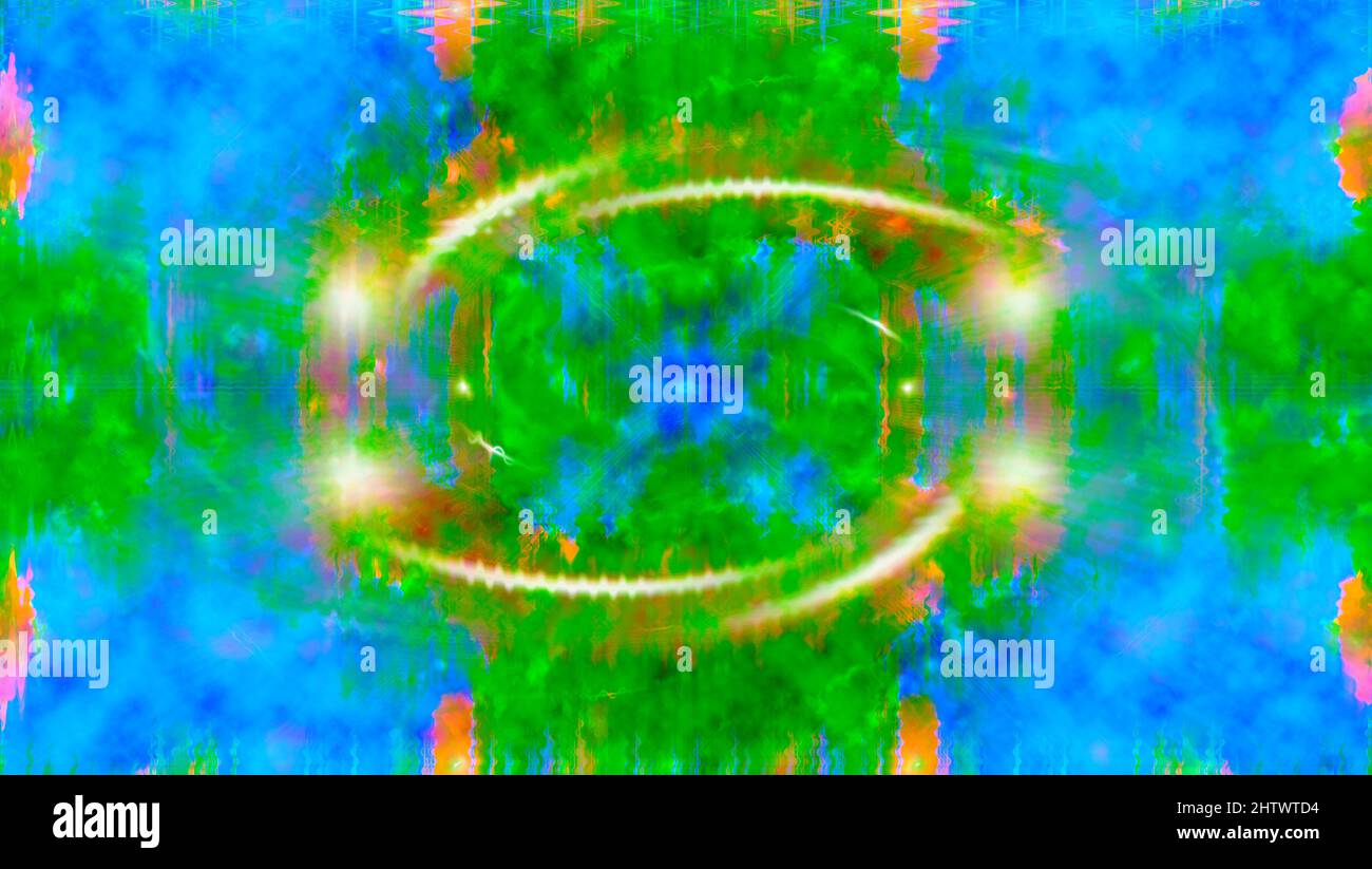 Ein abstraktes psychedelisches Burst-Shape-Hintergrundbild. Stockfoto