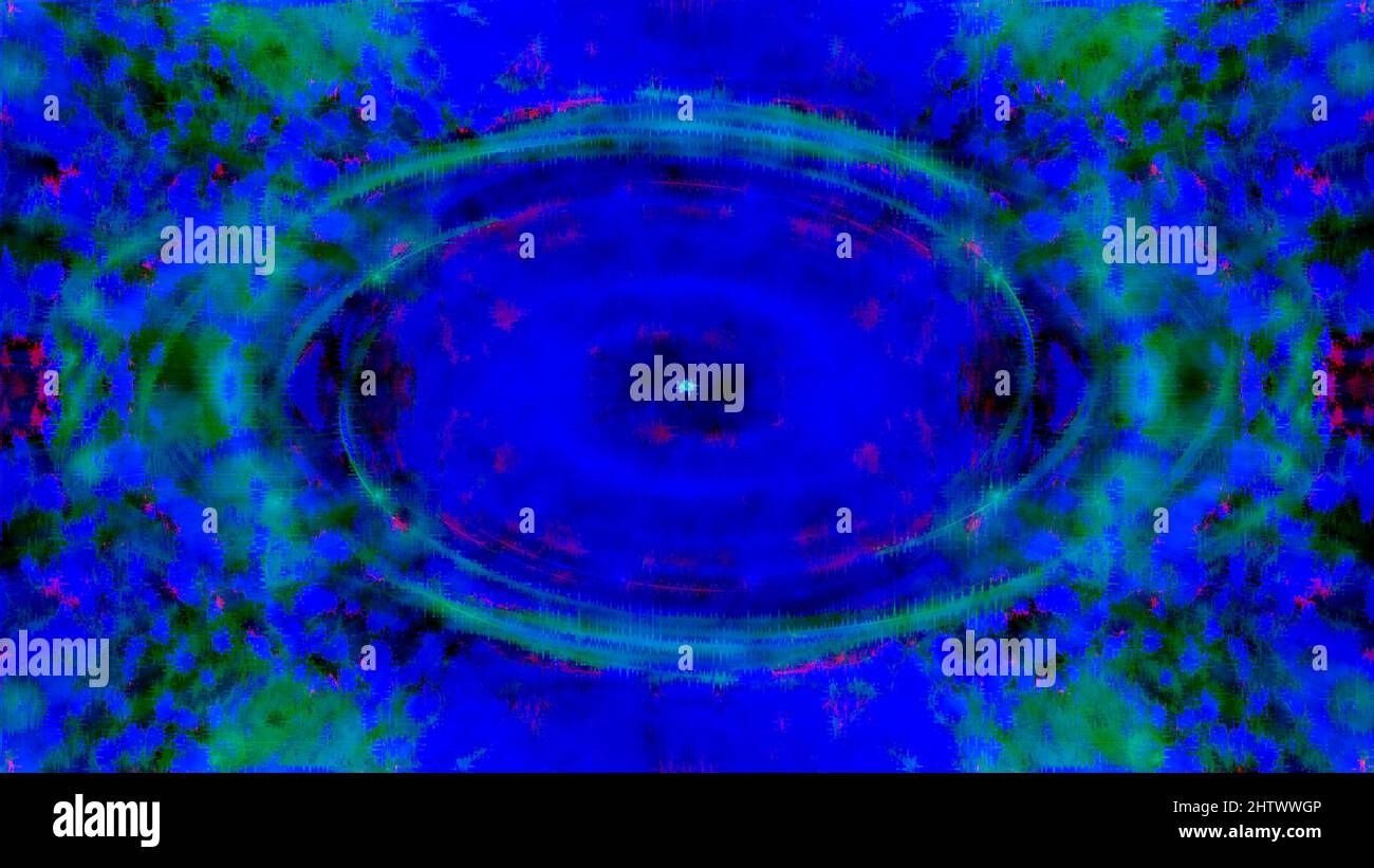 Ein abstraktes psychedelisches Burst-Shape-Hintergrundbild. Stockfoto