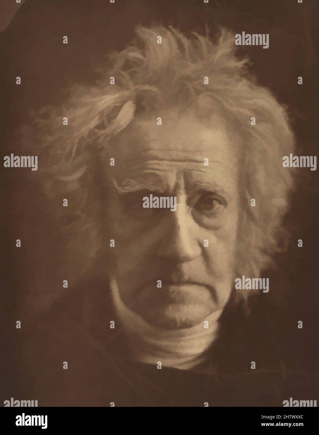 Art Inspired by Sir John Herschel, 1875, Carbon Print, Photographs, Julia Margaret Cameron (British (Born India), Kalkutta 1815–1879 Kalutara, Ceylon, Klassische Werke, die von Artotop mit einem Schuss Moderne modernisiert wurden. Formen, Farbe und Wert, auffällige visuelle Wirkung auf Kunst. Emotionen durch Freiheit von Kunstwerken auf zeitgemäße Weise. Eine zeitlose Botschaft, die eine wild kreative neue Richtung verfolgt. Künstler, die sich dem digitalen Medium zuwenden und die Artotop NFT erschaffen Stockfoto