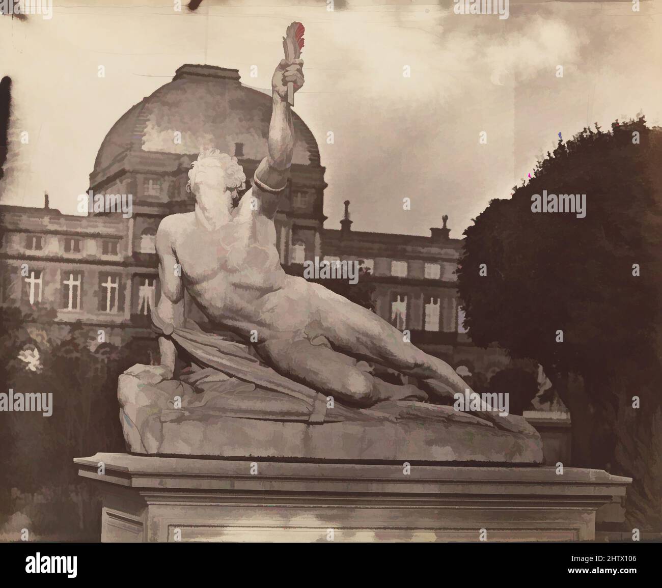 Art inspired by Spartan Soldier, 1859, Albumin-Silberdruck aus Glasnegativ, Bild: 35,3 x 43,5 cm (13 7/8 x 17 1/8 Zoll), Fotografien, Charles Nègre (französisch, 1820–1880), erstaunt über das erste Sehen von Daguerreotypen (um 1844) und vom Potenzial des Mediums träumend, Charles Nègre, Klassische Werke, die von Artotop mit einem Schuss Moderne modernisiert wurden. Formen, Farbe und Wert, auffällige visuelle Wirkung auf Kunst. Emotionen durch Freiheit von Kunstwerken auf zeitgemäße Weise. Eine zeitlose Botschaft, die eine wild kreative neue Richtung verfolgt. Künstler, die sich dem digitalen Medium zuwenden und die Artotop NFT erschaffen Stockfoto