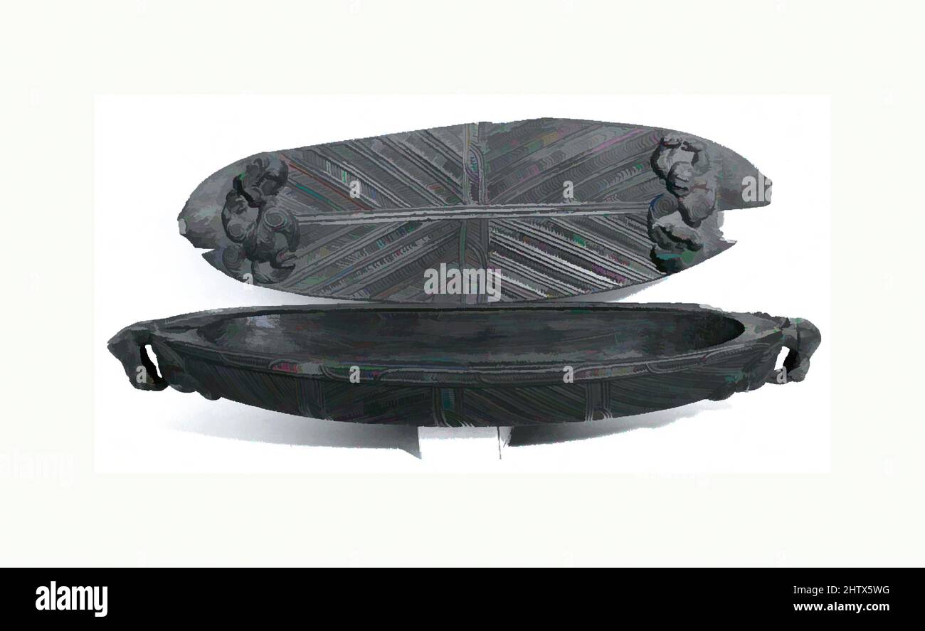 Kunst inspiriert von Treasure Box (Wakahuia), 1820s–30s, Neuseeland, Nordinsel, Maori, Holz, H. 3 1/2 x B 6 7/8 x T 23 Zoll (8,9 x 17,5 x 58,4 cm), Holzbehälter, Classic Works modernisiert von Artotop mit einem Schuss Moderne. Formen, Farbe und Wert, auffällige visuelle Wirkung auf Kunst. Emotionen durch Freiheit von Kunstwerken auf zeitgemäße Weise. Eine zeitlose Botschaft, die eine wild kreative neue Richtung verfolgt. Künstler, die sich dem digitalen Medium zuwenden und die Artotop NFT erschaffen Stockfoto