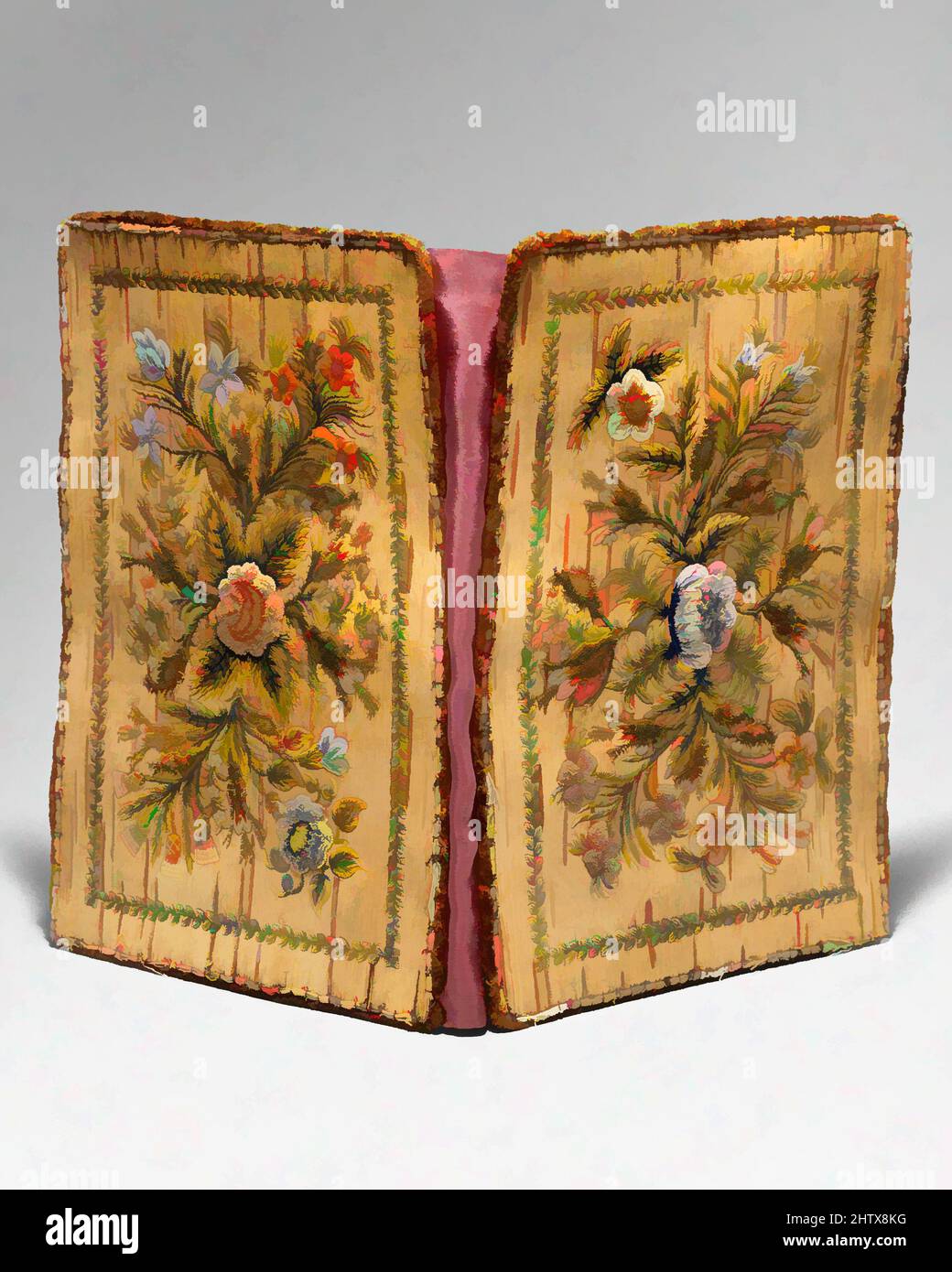 Kunst inspiriert von Letter Case, 1835–40, Kanada, Quebec, Huron, Birkenrinde, Seide, Mooshaar, H. 7 1/4 x W. 10 1/2 Zoll (18,4 x 26,7 cm), Barkcontainer, Classic Works modernisiert von Artotop mit einem Schuss Moderne. Formen, Farbe und Wert, auffällige visuelle Wirkung auf Kunst. Emotionen durch Freiheit von Kunstwerken auf zeitgemäße Weise. Eine zeitlose Botschaft, die eine wild kreative neue Richtung verfolgt. Künstler, die sich dem digitalen Medium zuwenden und die Artotop NFT erschaffen Stockfoto