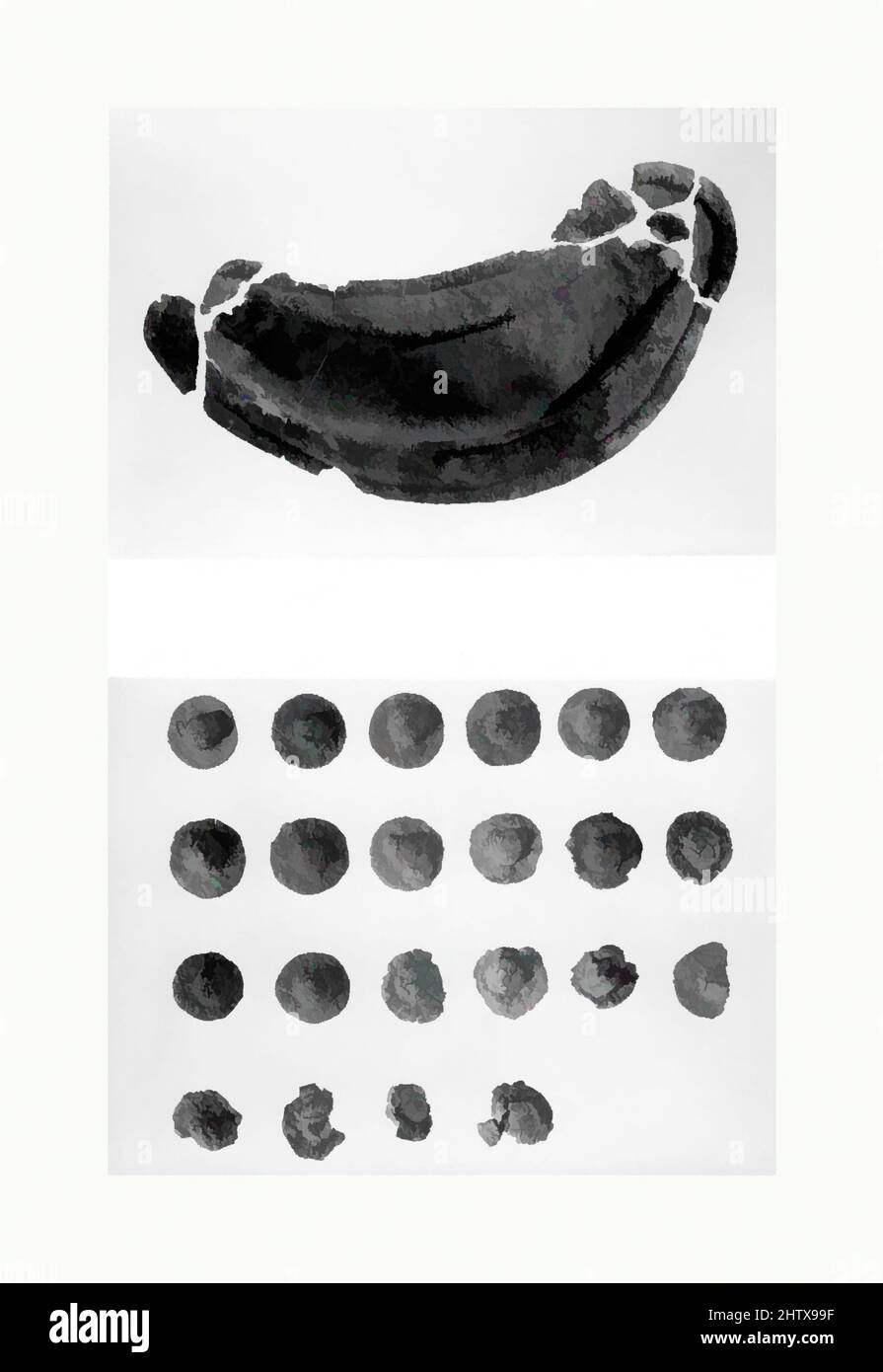 Kunst inspiriert von Brustpanzer, Iron Age II, ca. 9.. Jahrhundert v. Chr., Iran, Hasanlu, Iran, Bronze, Metallarbeiten-Reitsport, Klassisches Werk, modernisiert von Artotop mit einem Schuss Moderne. Formen, Farbe und Wert, auffällige visuelle Wirkung auf Kunst. Emotionen durch Freiheit von Kunstwerken auf zeitgemäße Weise. Eine zeitlose Botschaft, die eine wild kreative neue Richtung verfolgt. Künstler, die sich dem digitalen Medium zuwenden und die Artotop NFT erschaffen Stockfoto