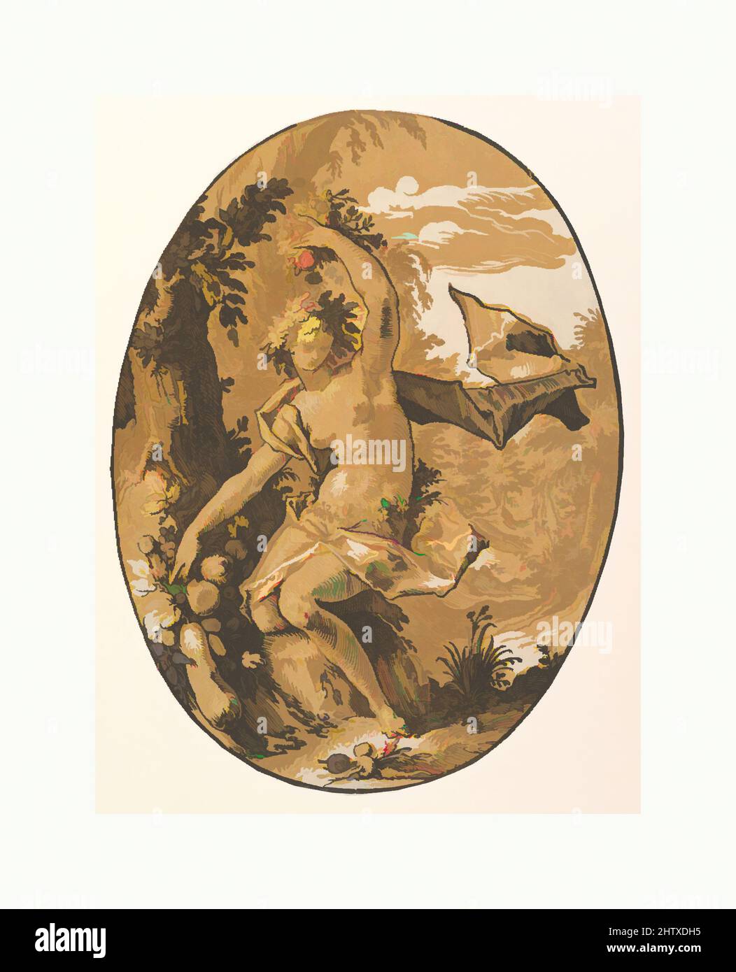 Art inspired by Proserpina, 1594, Chiaroscuro Holzschnitt in braun, 13 9/16 x 10 1/2 Zoll (34,5 x 26,7 cm), Drucke, Hendrick Goltzius (Niederländisch, Mühlbracht 1558–1617 Haarlem, Klassische Werke, die von Artotop mit einem Schuss Moderne modernisiert wurden. Formen, Farbe und Wert, auffällige visuelle Wirkung auf Kunst. Emotionen durch Freiheit von Kunstwerken auf zeitgemäße Weise. Eine zeitlose Botschaft, die eine wild kreative neue Richtung verfolgt. Künstler, die sich dem digitalen Medium zuwenden und die Artotop NFT erschaffen Stockfoto