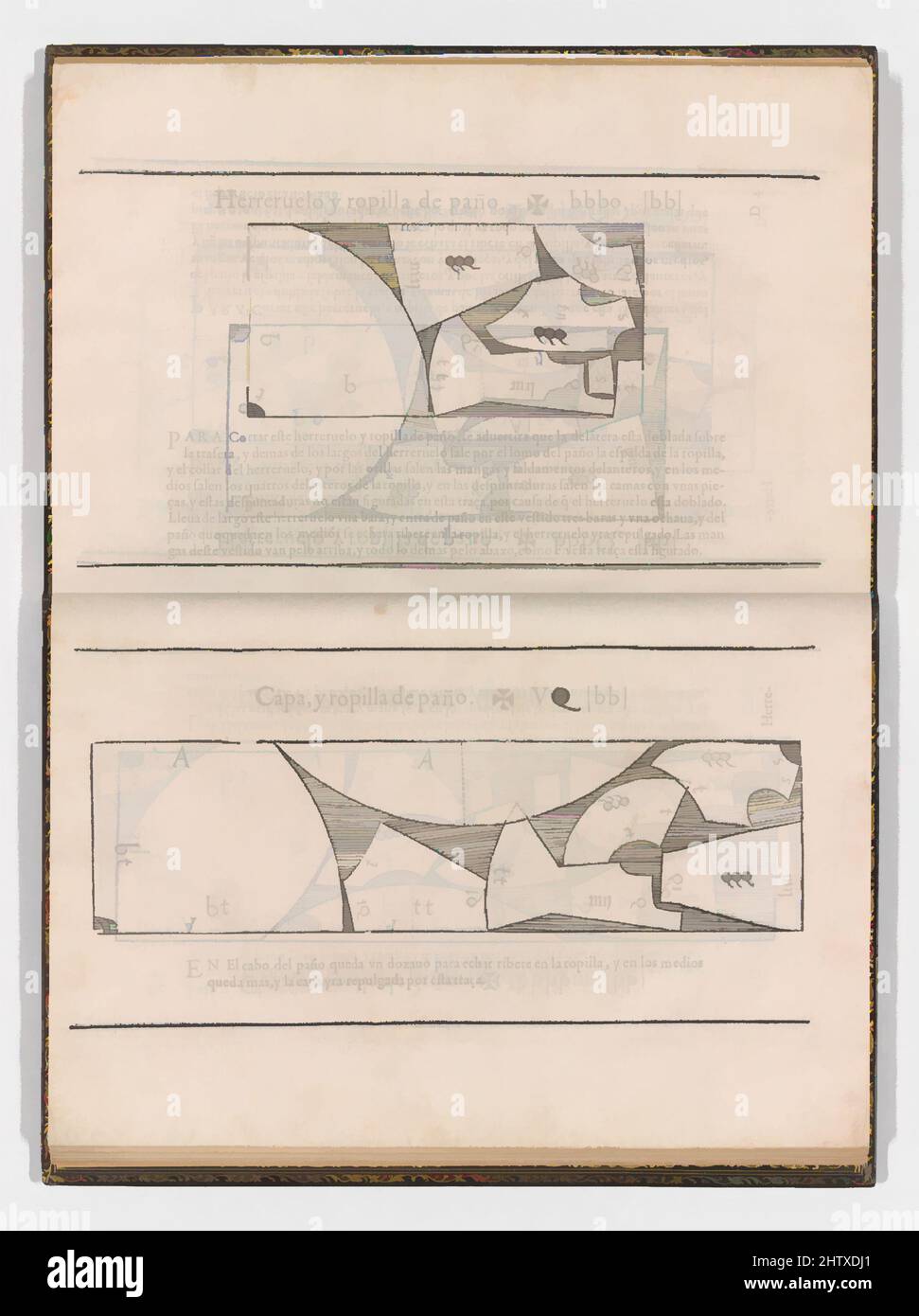 Libro de Geometría, Práctica y Traça, 1589, Teller: Holzschnitt, Gesamt: 11 13/16 x 8 7/16 x 9/16 in. (30 x 21,5 x 1,5 cm), Bücher Stockfoto