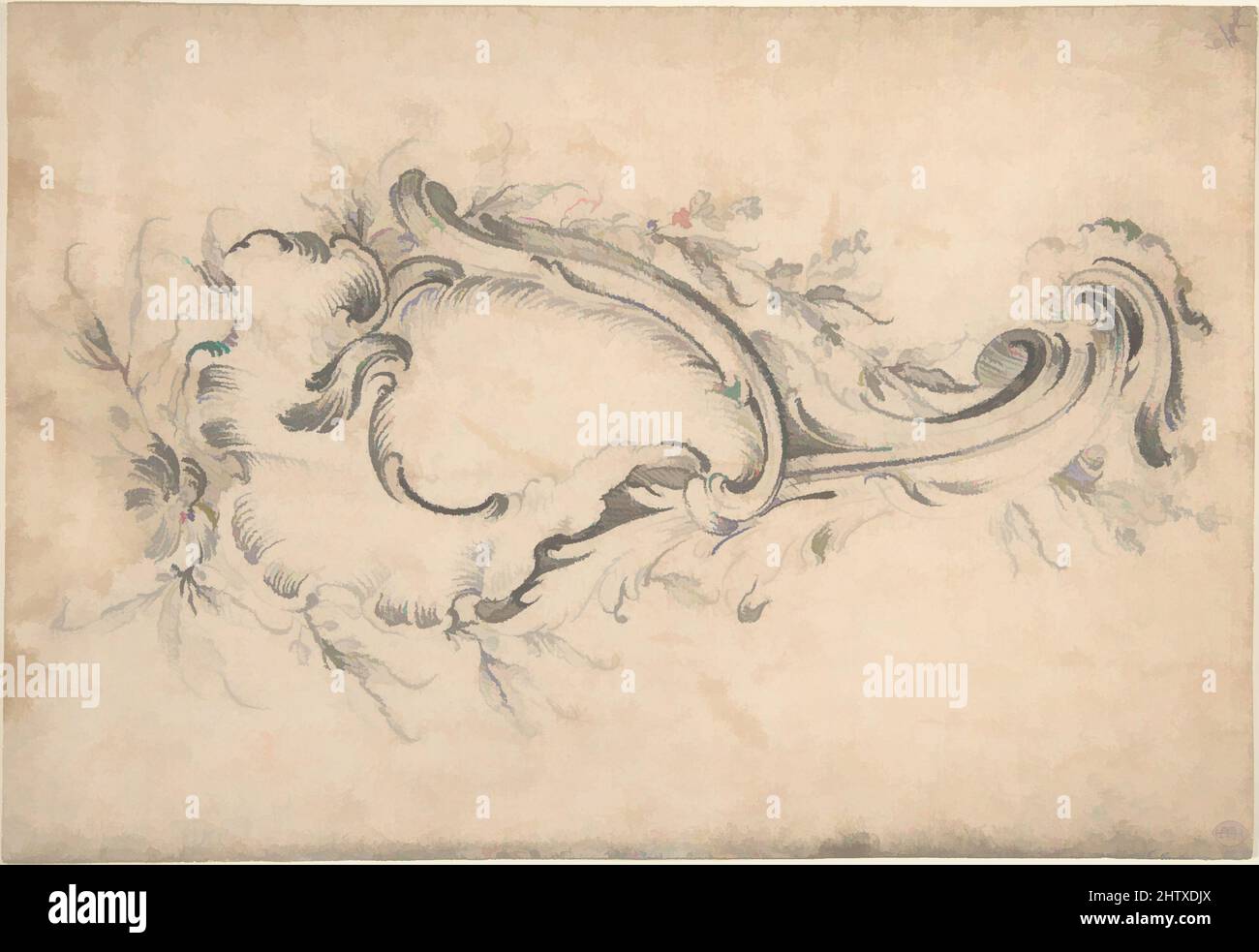 Kunst inspiriert von Rokoko-Kartusche, schwarzer Buntstift, 11 x 7 5/8 Zoll (27,9 x 19,4 cm), Anonym, Französisch, 18. Jahrhundert, Klassische Werke, die von Artotop mit einem Schuss Moderne modernisiert wurden. Formen, Farbe und Wert, auffällige visuelle Wirkung auf Kunst. Emotionen durch Freiheit von Kunstwerken auf zeitgemäße Weise. Eine zeitlose Botschaft, die eine wild kreative neue Richtung verfolgt. Künstler, die sich dem digitalen Medium zuwenden und die Artotop NFT erschaffen Stockfoto Kunst inspiriert von Rokoko-Kartusche, schwarzer Buntstift, 11 x 7 5/8 Zoll (27,9 x 19,4 cm), Anonym, Französisch, 18. Jahrhundert, Klassische Werke, die von Artotop mit einem Schuss Moderne modernisiert wurden. Formen, Farbe und Wert, auffällige visuelle Wirkung auf Kunst. Emotionen durch Freiheit von Kunstwerken auf zeitgemäße Weise. Eine zeitlose Botschaft, die eine wild kreative neue Richtung verfolgt. Künstler, die sich dem digitalen Medium zuwenden und die Artotop NFT erschaffen Stockfoto