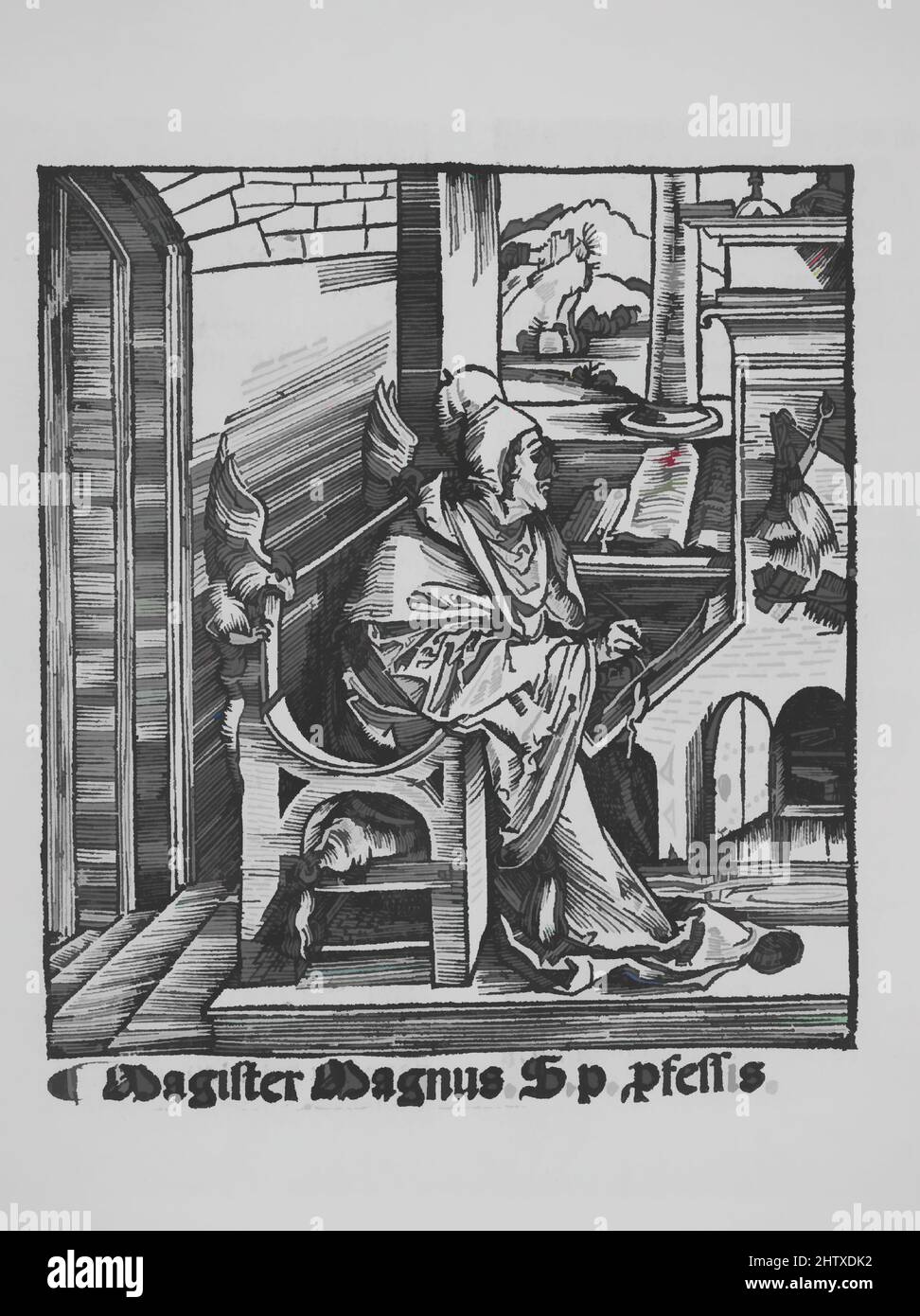 Apocalypsis cu Figuris, 1511, Holzschnitt, 20 1/16 x 15 3/8 x 5/8 in. (51 × 39,1 × 1,6 cm), Bücher Stockfoto