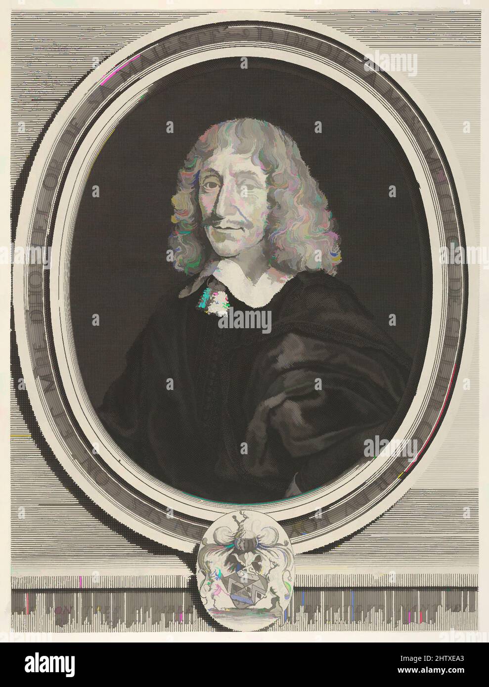 Art inspired by Melchior de Gillier, 1652, Gravur, Blatt: 12 3/16 × 9 3/16 in. (31 × 23,4 cm), Drucke, Robert Nanteuil (Französisch, Reims 1623–1678 Paris, Klassische Werke, die von Artotop mit einem Schuss Moderne modernisiert wurden. Formen, Farbe und Wert, auffällige visuelle Wirkung auf Kunst. Emotionen durch Freiheit von Kunstwerken auf zeitgemäße Weise. Eine zeitlose Botschaft, die eine wild kreative neue Richtung verfolgt. Künstler, die sich dem digitalen Medium zuwenden und die Artotop NFT erschaffen Stockfoto