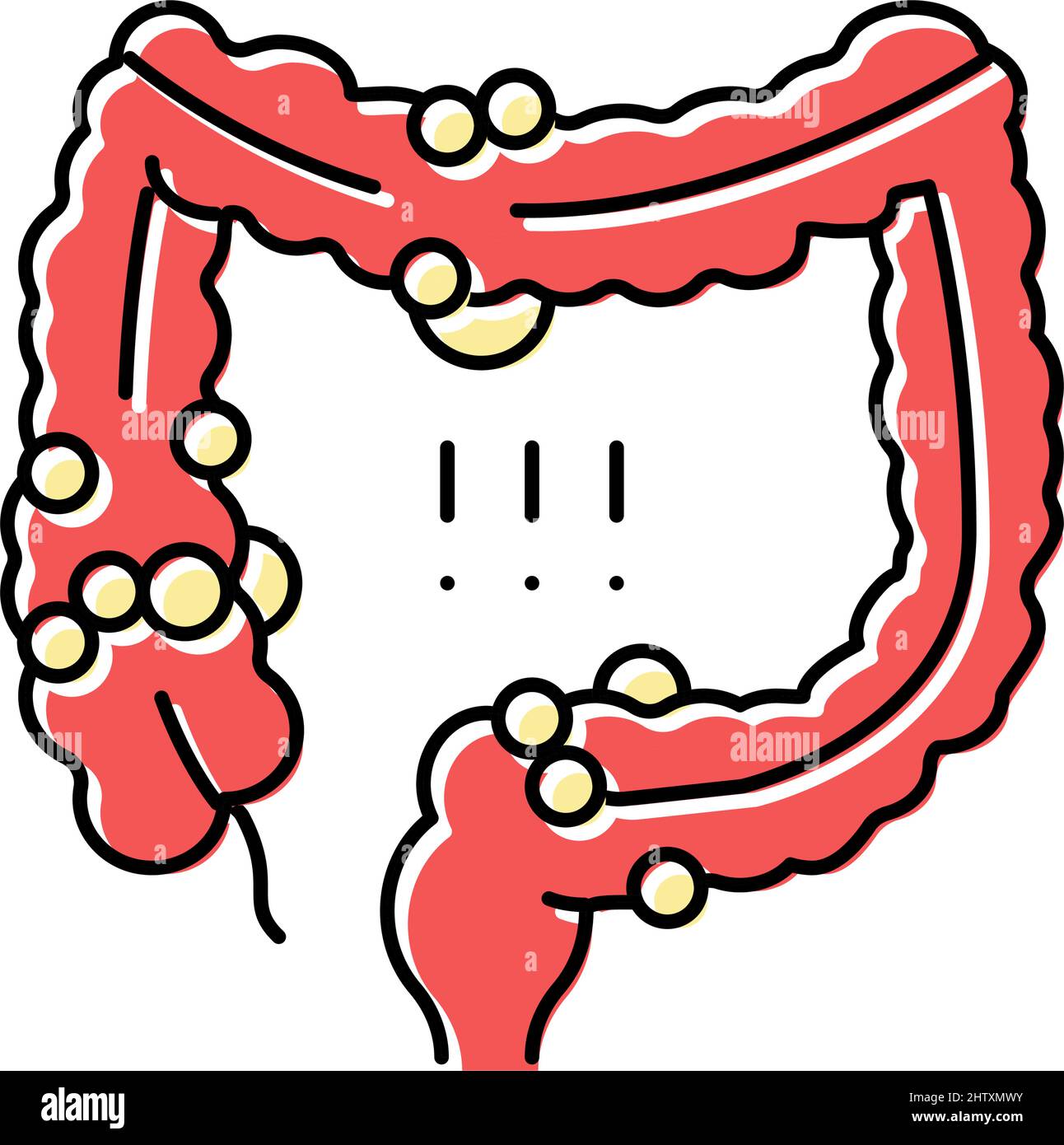 crohns-Krankheit Farbe Symbol Vektor-Illustration Stock Vektor