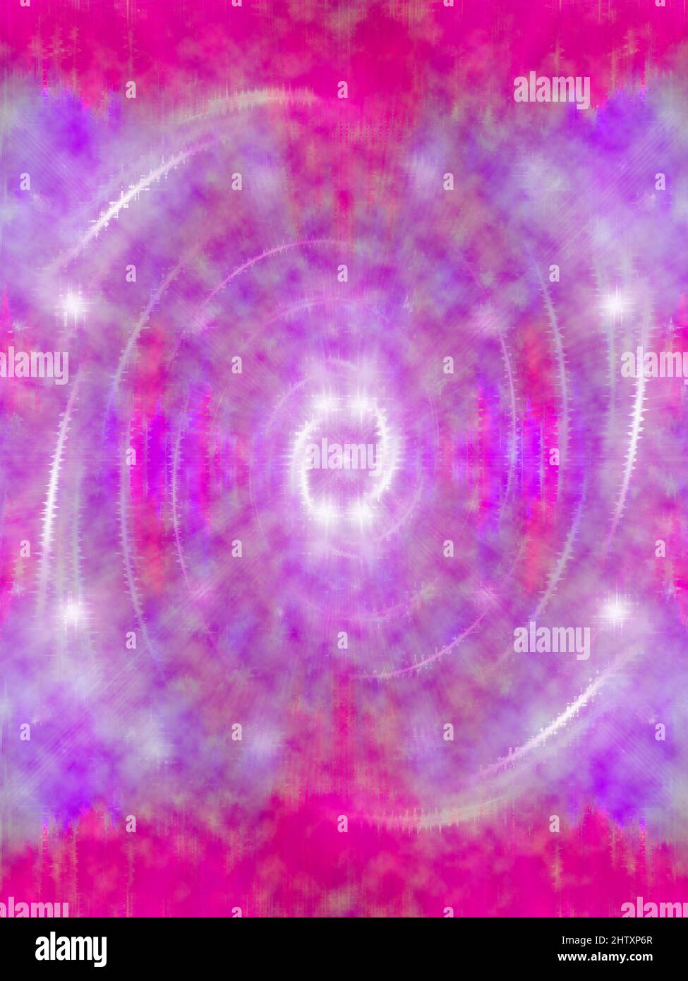 Ein abstraktes psychedelisches Burst-Shape-Hintergrundbild. Stockfoto
