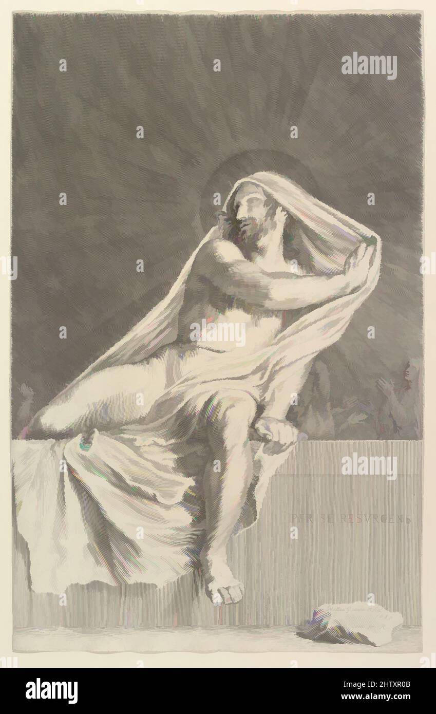 Art inspired by the Resurrection, 1683, Gravur, Blatt: 17 3/8 x 11 3/16 Zoll (44,2 x 28,4 cm), Drucke, Claude Mellan (französisch, Abbeville 1598–1688 Paris, Klassische Werke, die von Artotop mit einem Schuss Moderne modernisiert wurden. Formen, Farbe und Wert, auffällige visuelle Wirkung auf Kunst. Emotionen durch Freiheit von Kunstwerken auf zeitgemäße Weise. Eine zeitlose Botschaft, die eine wild kreative neue Richtung verfolgt. Künstler, die sich dem digitalen Medium zuwenden und die Artotop NFT erschaffen Stockfoto