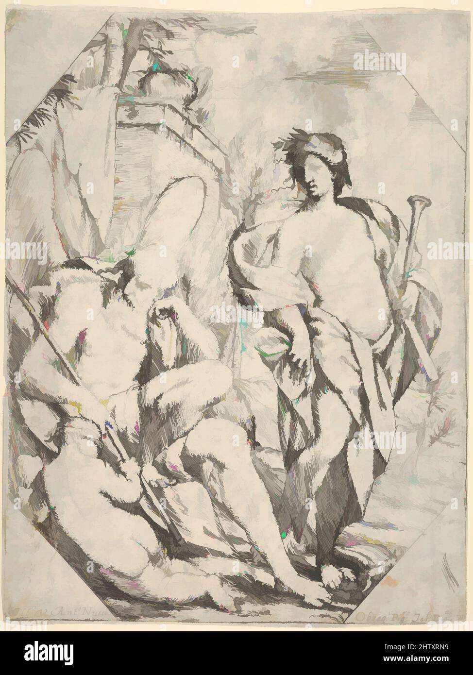 Kunst inspiriert von Saturn, Eros und einer Frau, Radierung, Blatt: 10 3/16 x 7 11/16 Zoll (25,9 x 19,5 cm), Drucke, Giuseppe Diamantini (Italienisch, 1621–1705, Klassische Werke, die von Artotop mit einem Schuss Moderne modernisiert wurden. Formen, Farbe und Wert, auffällige visuelle Wirkung auf Kunst. Emotionen durch Freiheit von Kunstwerken auf zeitgemäße Weise. Eine zeitlose Botschaft, die eine wild kreative neue Richtung verfolgt. Künstler, die sich dem digitalen Medium zuwenden und die Artotop NFT erschaffen Stockfoto
