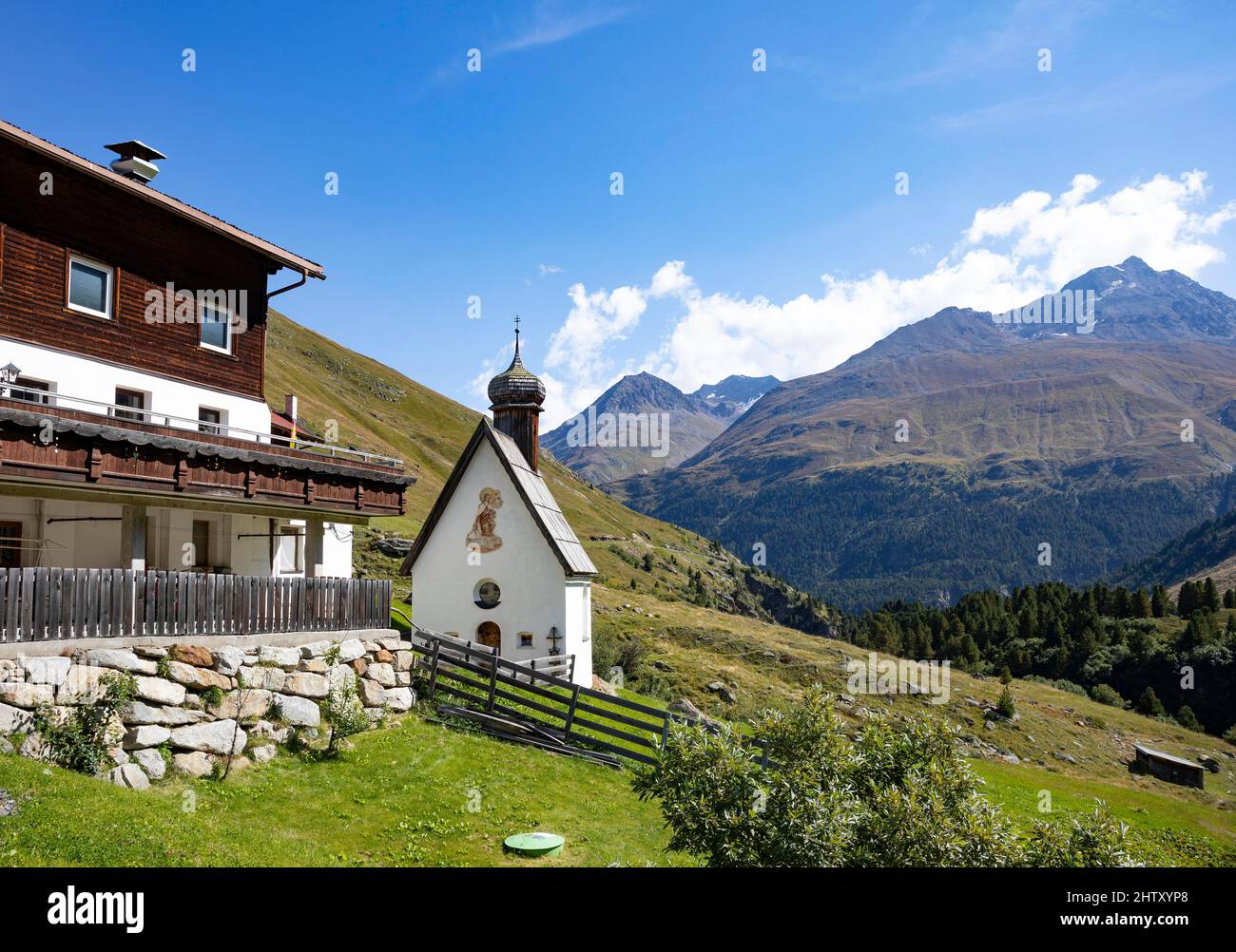 Rofenhoefe im Rofental, Vent, Venter Tal, Gemeinde Soelden, Ötztaler Alpen, Tirol, Österreich Stockfoto