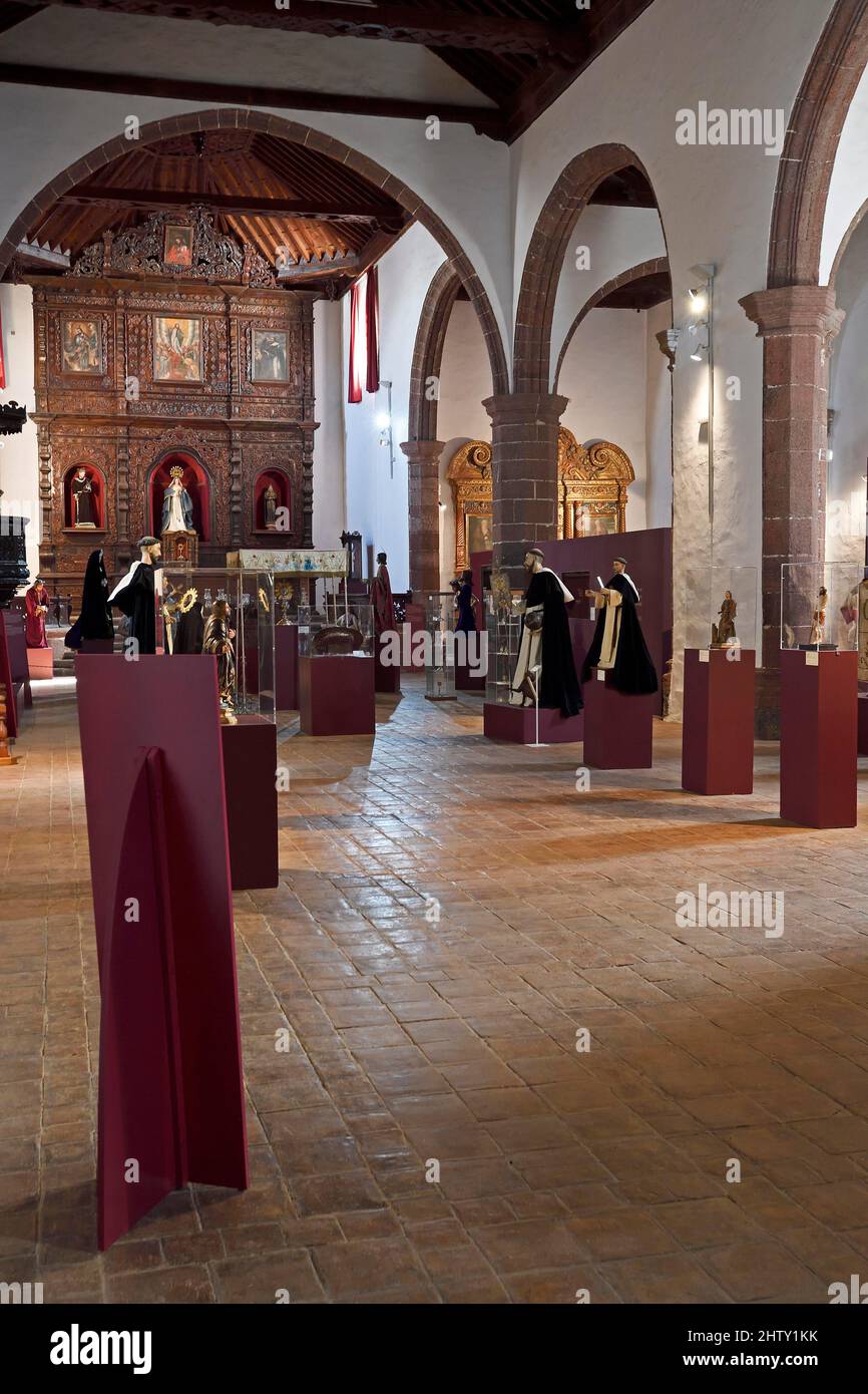 Museo de Arte Diocesano de Arte Sacro, Museum für religiöse Kunst in der Altstadt von Teguise, ehemalige Hauptstadt der Insel, Lanzarote, Kanarische Inseln Stockfoto
