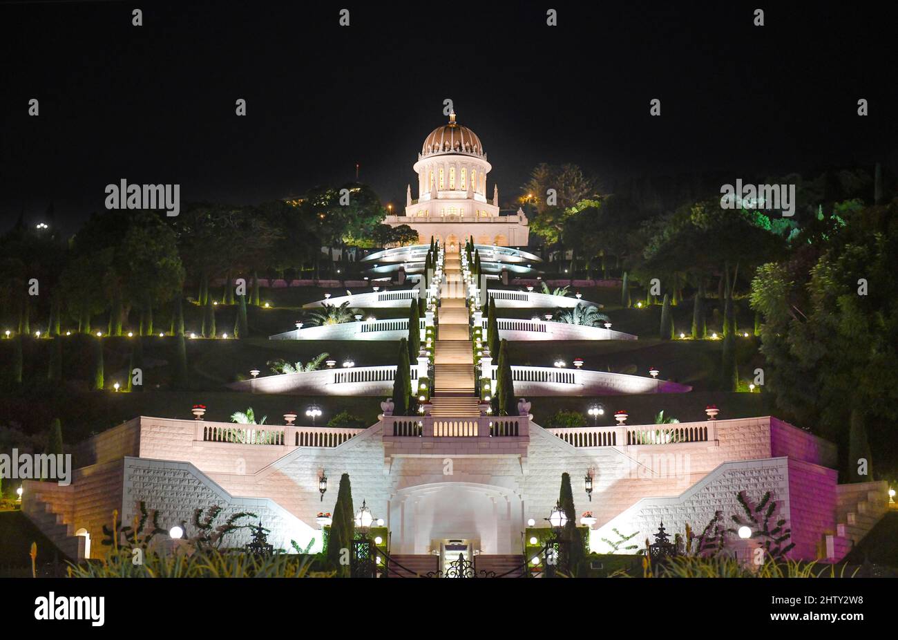 Bahai Gardens, Haifa, Israel Stockfoto