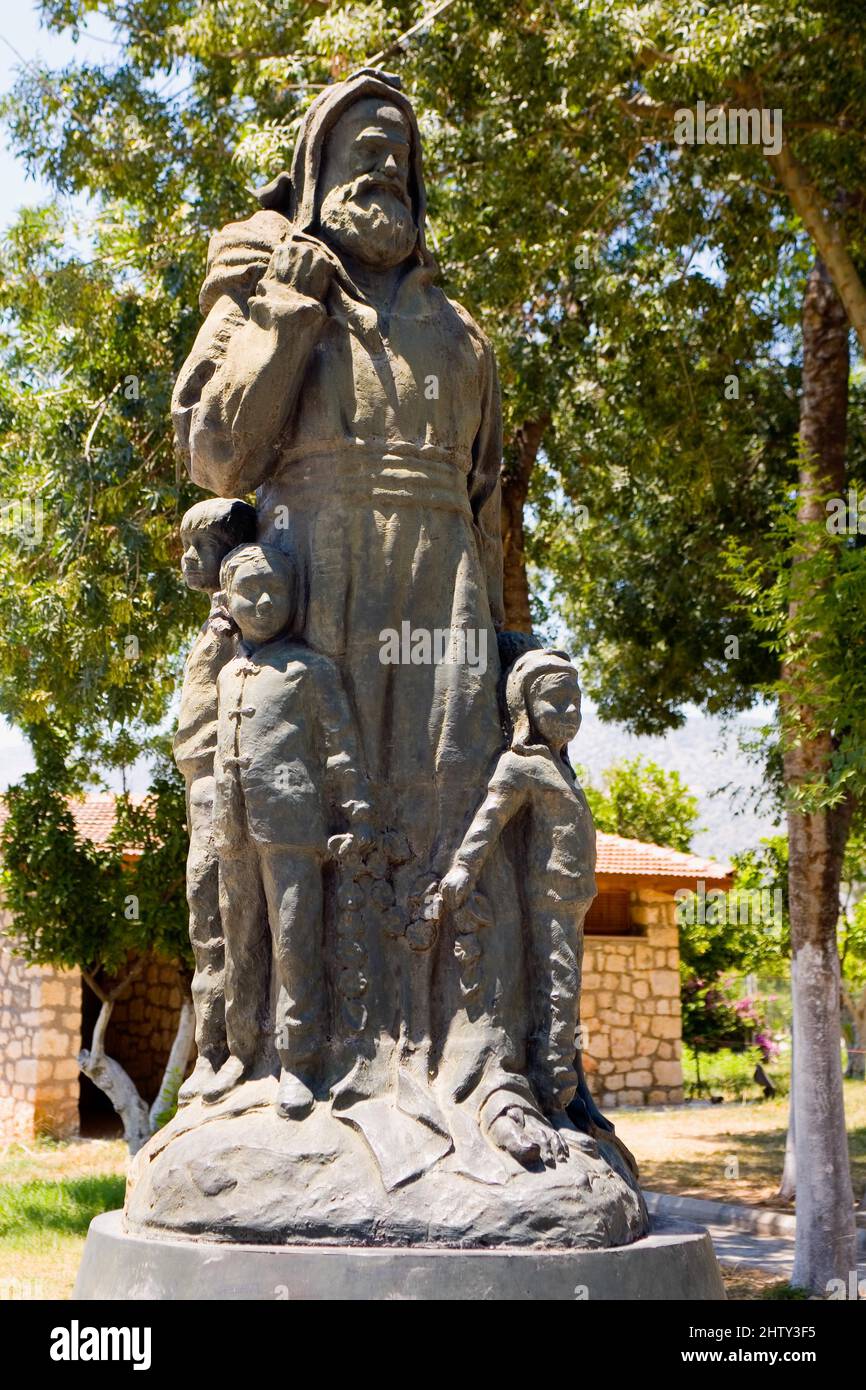 Myra, Kirche des heiligen Nikolaus, Statue des heiligen Nikolaus, Lykien, Türkei Stockfoto