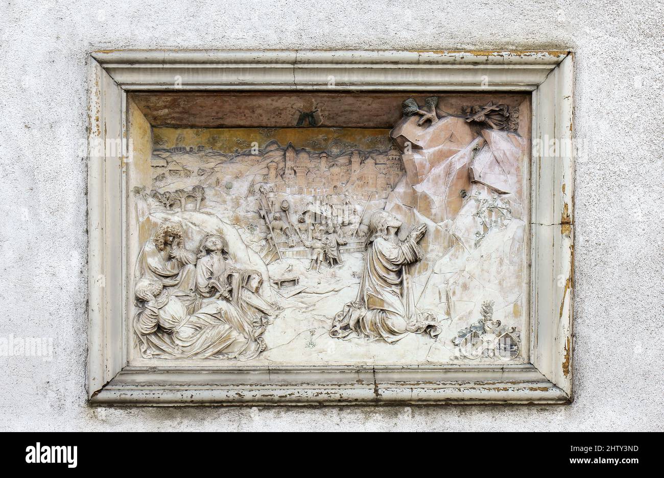 Relief aus dem Jahr 1513 an der Südfassade der Peterskapelle, Luzern