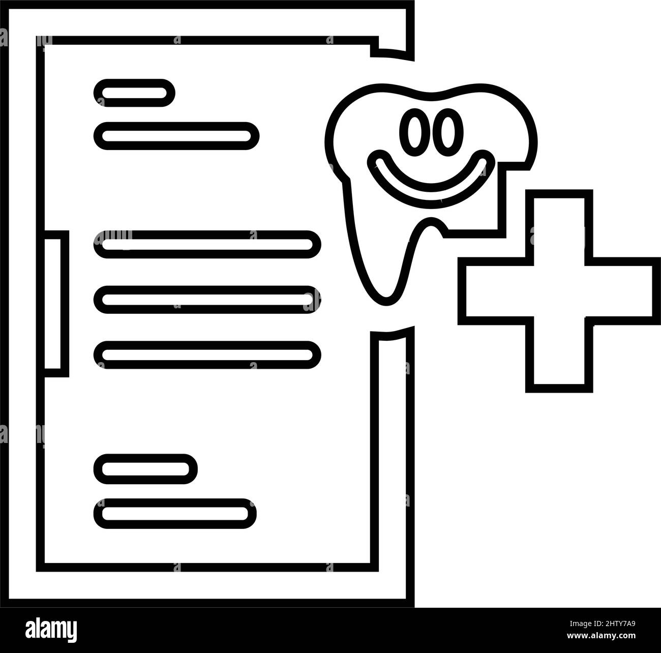 Zahnbericht Symbol - gut organisiert und editierbar Vektor-Design mit in kommerziellen Zwecken, Printmedien, Web oder jede Art von Design-Projekte. Stock Vektor