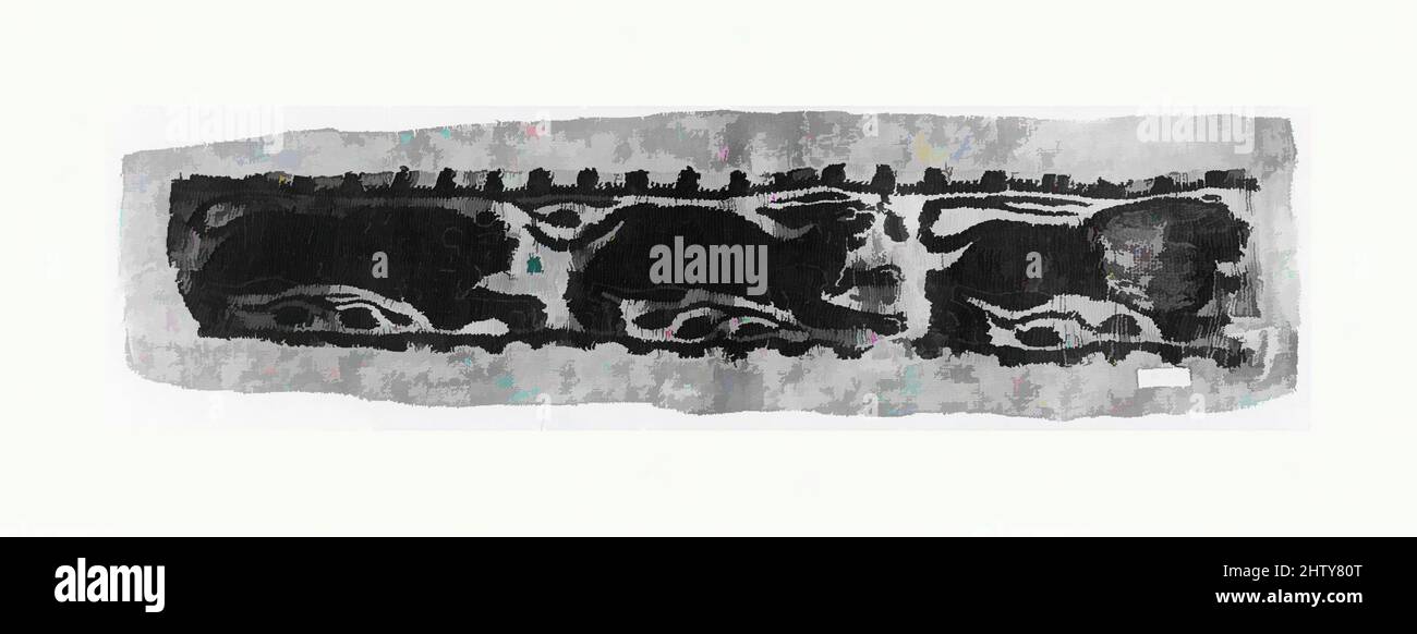 Kunst inspiriert von Band, 3.–4. Jahrhundert, zugeschrieben Ägypten, Leinen, Wolle, H. 20 3/4 Zoll (52,7 cm), Textilien, Klassisches Werk, modernisiert von Artotop mit einem Schuss Moderne. Formen, Farbe und Wert, auffällige visuelle Wirkung auf Kunst. Emotionen durch Freiheit von Kunstwerken auf zeitgemäße Weise. Eine zeitlose Botschaft, die eine wild kreative neue Richtung verfolgt. Künstler, die sich dem digitalen Medium zuwenden und die Artotop NFT erschaffen Stockfoto