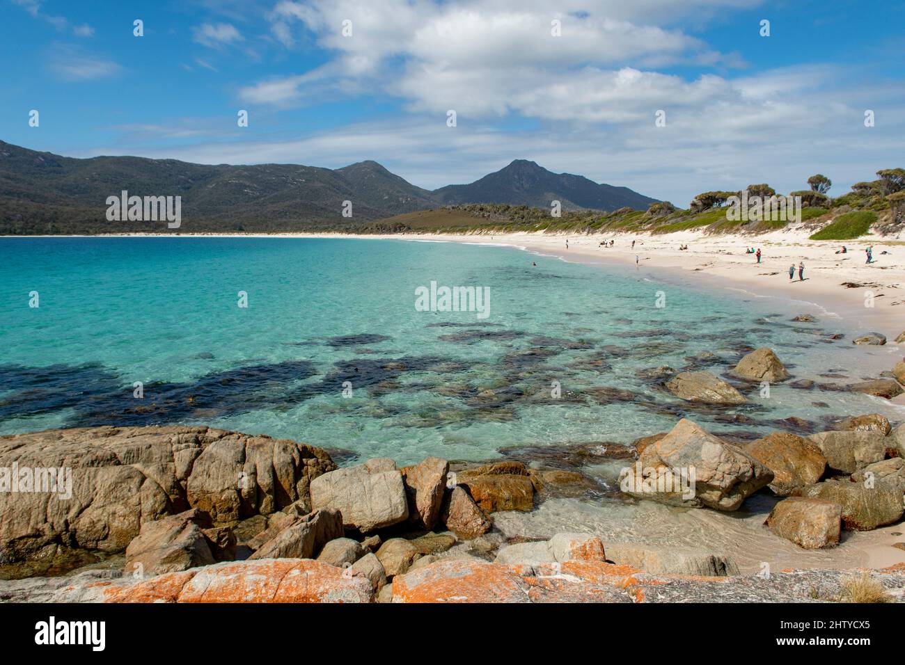 Wineglass Bay Beach, Freycinet Peninsula, Tasmanien, Australien Stockfoto