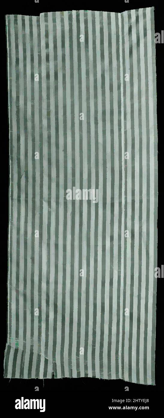 Von Panel inspirierte Kunst, Ende des 18.. Jahrhunderts, Spanisch (möglicherweise Valencia oder Talavera), Seide, 55 1/2 x 22 Zoll (143,8 x 56,1 cm), Textilien-gewobene, klassische Werke, die von Artotop mit einem Schuss Modernität modernisiert wurden. Formen, Farbe und Wert, auffällige visuelle Wirkung auf Kunst. Emotionen durch Freiheit von Kunstwerken auf zeitgemäße Weise. Eine zeitlose Botschaft, die eine wild kreative neue Richtung verfolgt. Künstler, die sich dem digitalen Medium zuwenden und die Artotop NFT erschaffen Stockfoto