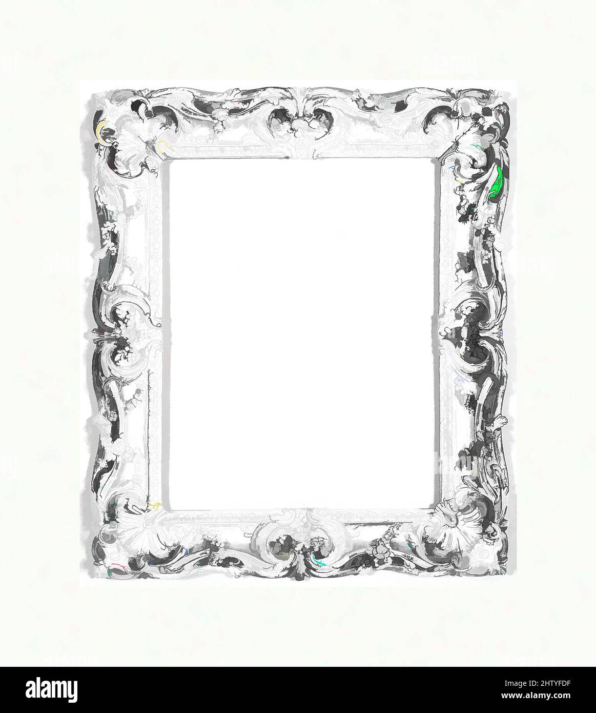 Kunst, inspiriert von getragenem Rahmen, 19. Century (Stil 1760–70), Südfrankreich, Eiche, 112 x 95, 78,2 x 62, 82,6 x 66 cm., Rahmen, Classic Works modernisiert von Artotop mit einem Schuss Moderne. Formen, Farbe und Wert, auffällige visuelle Wirkung auf Kunst. Emotionen durch Freiheit von Kunstwerken auf zeitgemäße Weise. Eine zeitlose Botschaft, die eine wild kreative neue Richtung verfolgt. Künstler, die sich dem digitalen Medium zuwenden und die Artotop NFT erschaffen Stockfoto