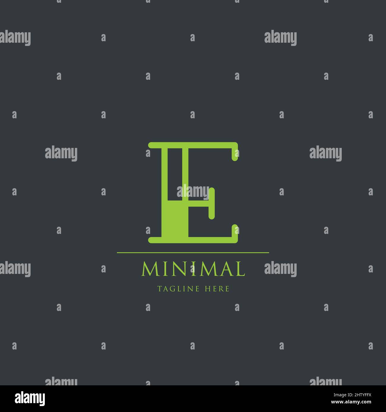 Design-Vorlage für Logo-Symbole im E-Letter-Format. Stock Vektor