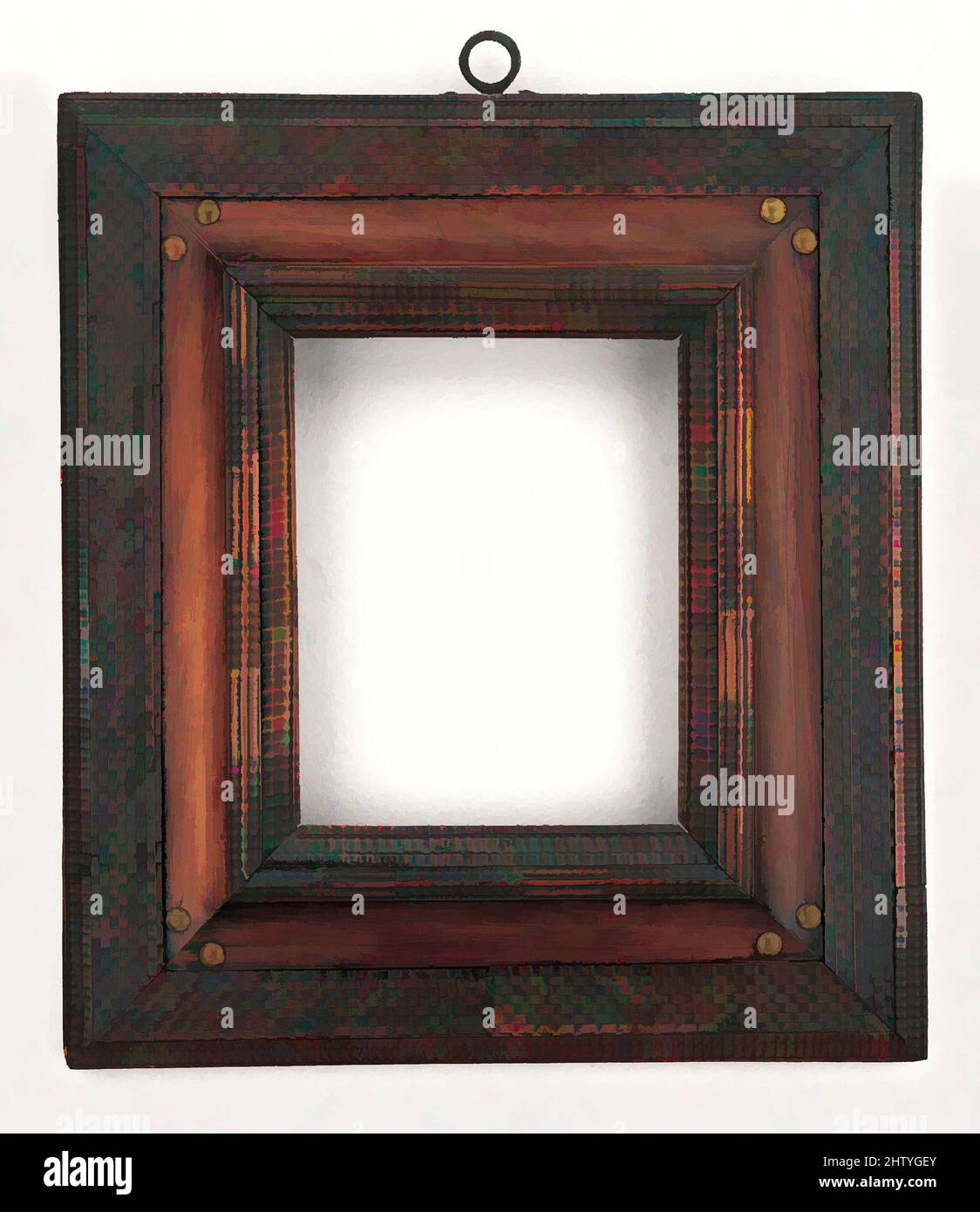Art inspired by Ripple frame, Mid-to-late 17. century, Central European, Pine back frame with ebonized pearwood Upper Formings., 50,1 x 44,5, 25 x 19,4, 26,4 x 20,7 cm., Frames, Classic Works Modernität durch Artotop. Formen, Farbe und Wert, auffällige visuelle Wirkung auf Kunst. Emotionen durch Freiheit von Kunstwerken auf zeitgemäße Weise. Eine zeitlose Botschaft, die eine wild kreative neue Richtung verfolgt. Künstler, die sich dem digitalen Medium zuwenden und die Artotop NFT erschaffen Stockfoto