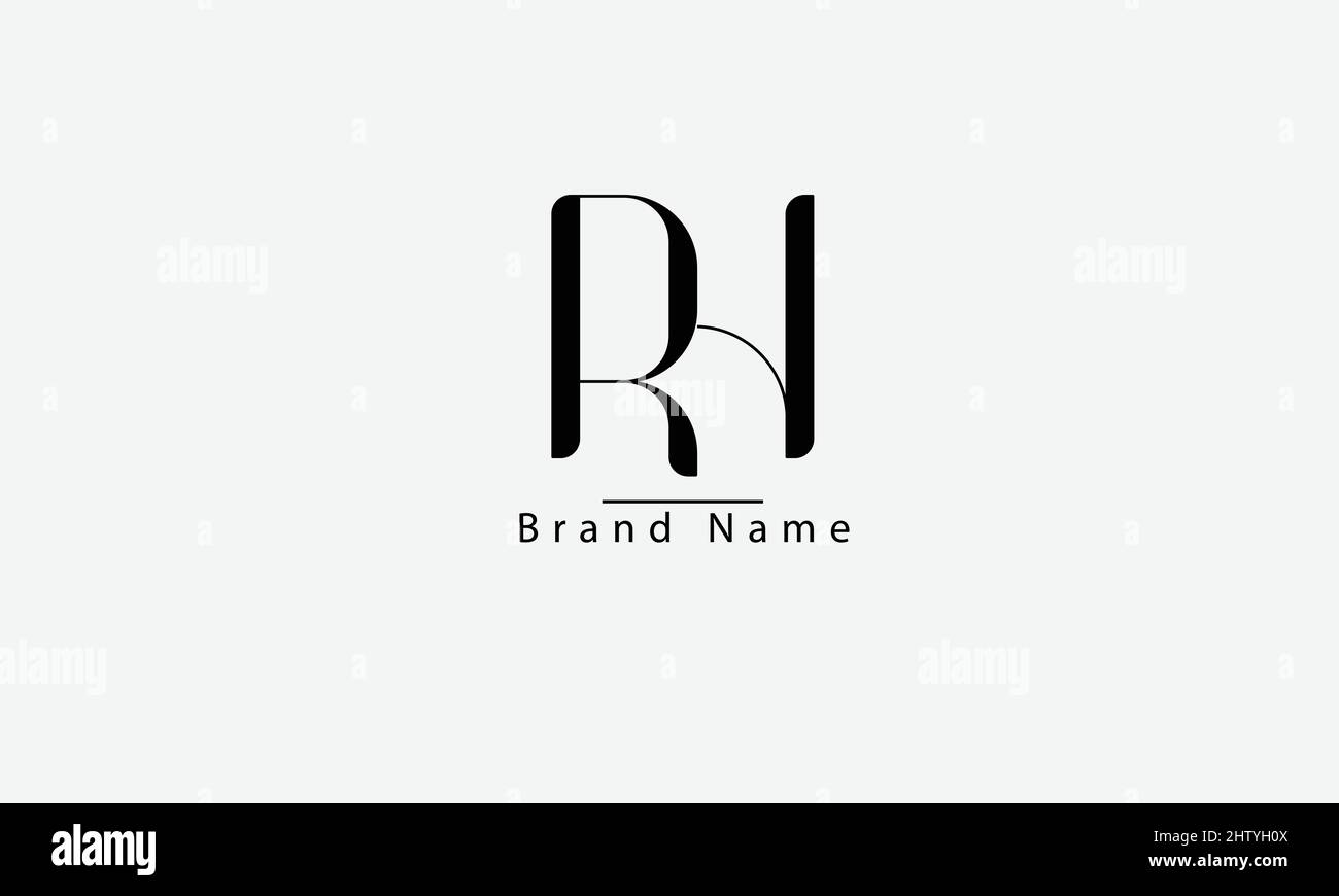 RH HR R H – Vorlage für abstraktes Vektorlogo-Monogramm Stock Vektor