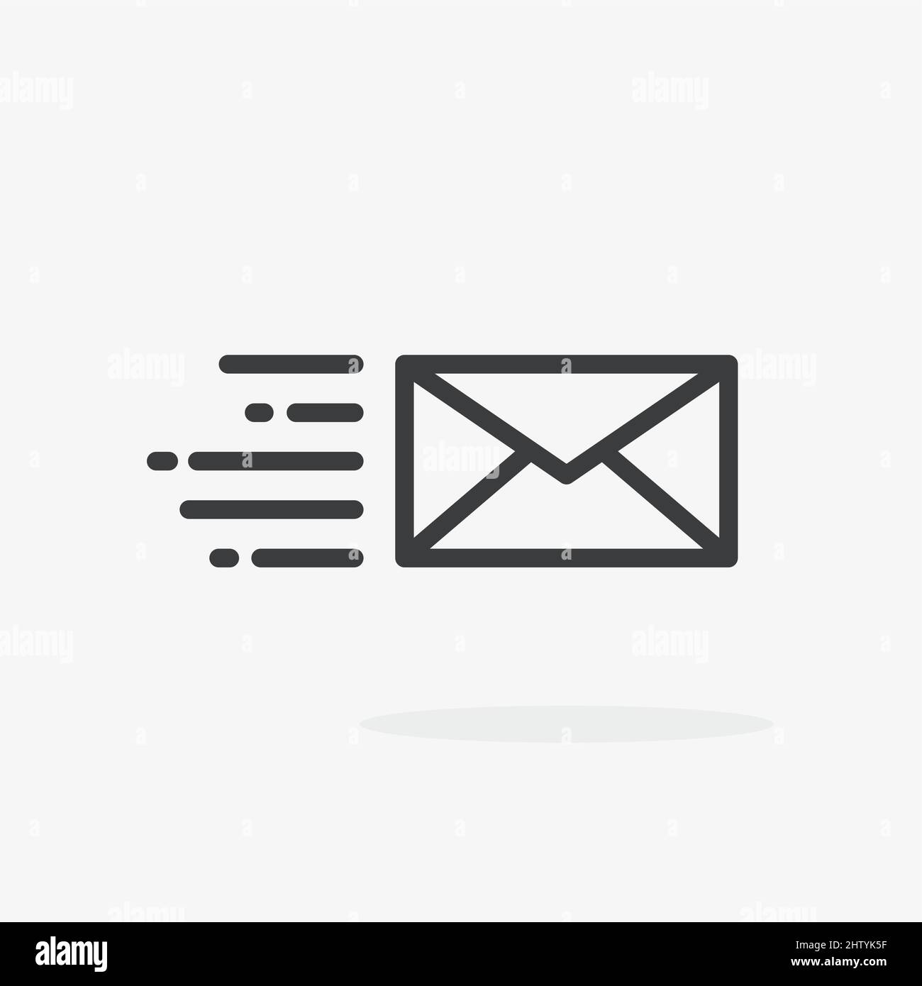 Mail Messaging Flat Vector-Symbol Stock Vektor