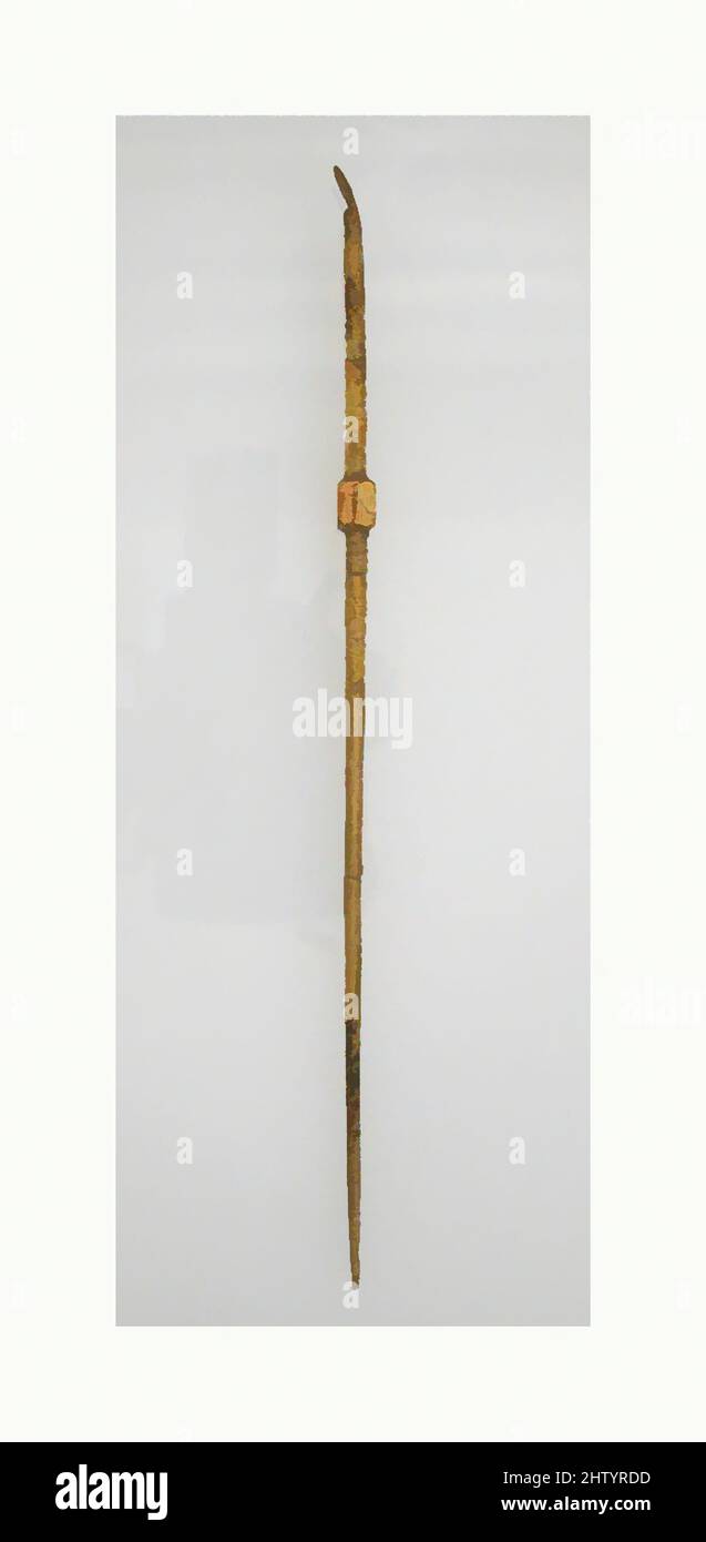 Von Haarnadel inspirierte Kunst, 500–700, hergestellt in Nordfrankreich, fränkisch, Bronze-vergoldet, insgesamt: 6 3/4 x 3/16 Zoll (17,1 x 0,5 cm), Metallarbeiten-Bronze, Klassisches Werk, modernisiert von Artotop mit einem Schuss Modernität. Formen, Farbe und Wert, auffällige visuelle Wirkung auf Kunst. Emotionen durch Freiheit von Kunstwerken auf zeitgemäße Weise. Eine zeitlose Botschaft, die eine wild kreative neue Richtung verfolgt. Künstler, die sich dem digitalen Medium zuwenden und die Artotop NFT erschaffen Stockfoto