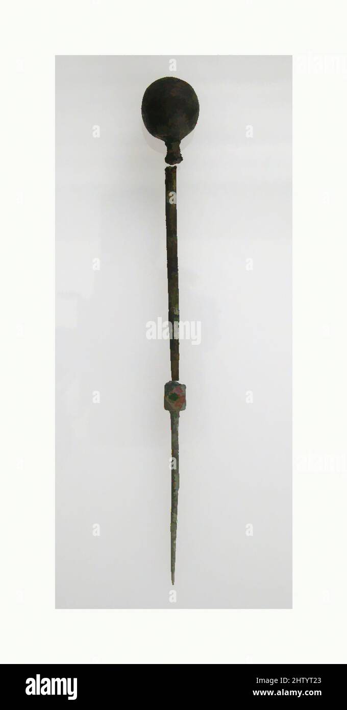 Von Haarnadel inspirierte Kunst, 500–700, hergestellt in Niederbreisig, Bronze-vergoldet, insgesamt (a-c): 5 5/16 x 9/16 Zoll (13,5 x 1,5 cm), Metallarbeiten-Bronze, Klassisches Werk, modernisiert von Artotop mit einem Schuss Modernität. Formen, Farbe und Wert, auffällige visuelle Wirkung auf Kunst. Emotionen durch Freiheit von Kunstwerken auf zeitgemäße Weise. Eine zeitlose Botschaft, die eine wild kreative neue Richtung verfolgt. Künstler, die sich dem digitalen Medium zuwenden und die Artotop NFT erschaffen Stockfoto