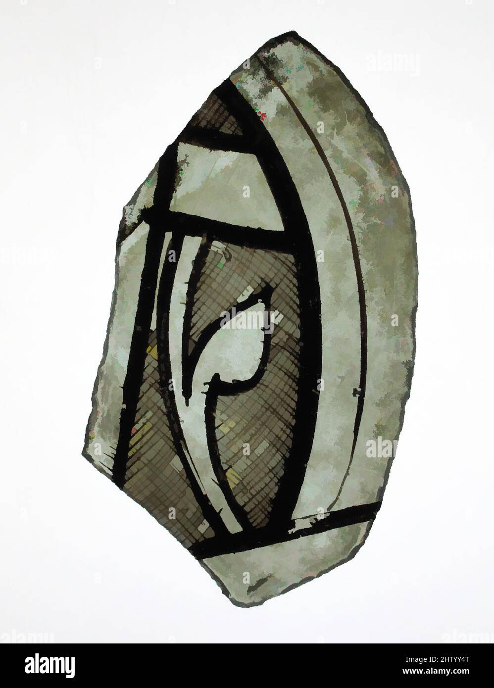 Art Inspired by Glass Fragment, CA0, französisch oder britisch, Glas, insgesamt: 2 3/4 x 5 1/8 Zoll (7 x 13 cm), Glasmalerei, Klassisches Werk, das von Artotop mit einem Schuss Moderne modernisiert wurde. Formen, Farbe und Wert, auffällige visuelle Wirkung auf Kunst. Emotionen durch Freiheit von Kunstwerken auf zeitgemäße Weise. Eine zeitlose Botschaft, die eine wild kreative neue Richtung verfolgt. Künstler, die sich dem digitalen Medium zuwenden und die Artotop NFT erschaffen Stockfoto