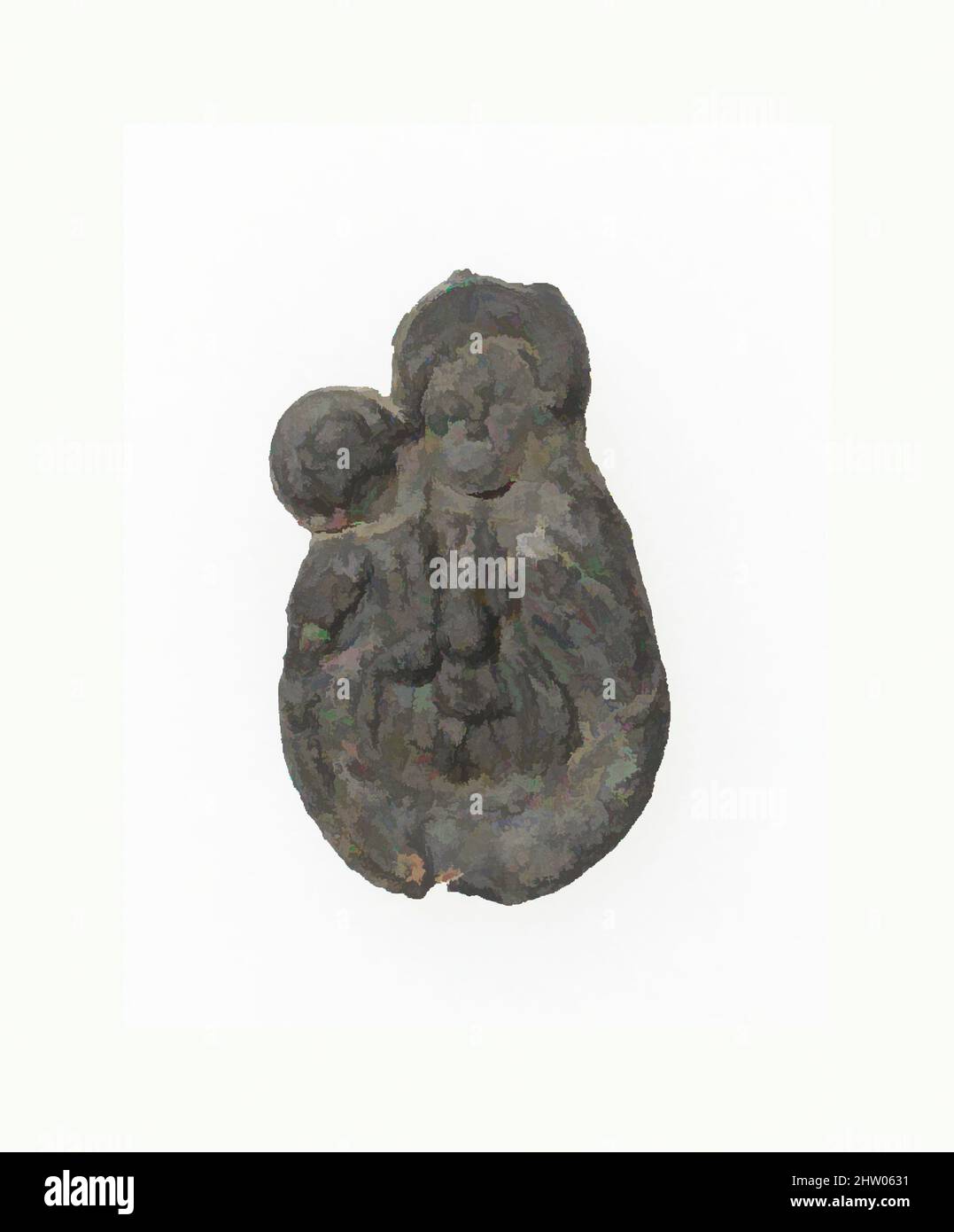 Kunst inspiriert von Pilgrim's Badge, 14.–16. Jahrhundert, Französisch, Blei, insgesamt: 1/2 x 7/8in. (1,2 x 2,3cm), Metallarbeiten-Lead, Classic Works modernisiert von Artotop mit einem Schuss Moderne. Formen, Farbe und Wert, auffällige visuelle Wirkung auf Kunst. Emotionen durch Freiheit von Kunstwerken auf zeitgemäße Weise. Eine zeitlose Botschaft, die eine wild kreative neue Richtung verfolgt. Künstler, die sich dem digitalen Medium zuwenden und die Artotop NFT erschaffen Stockfoto