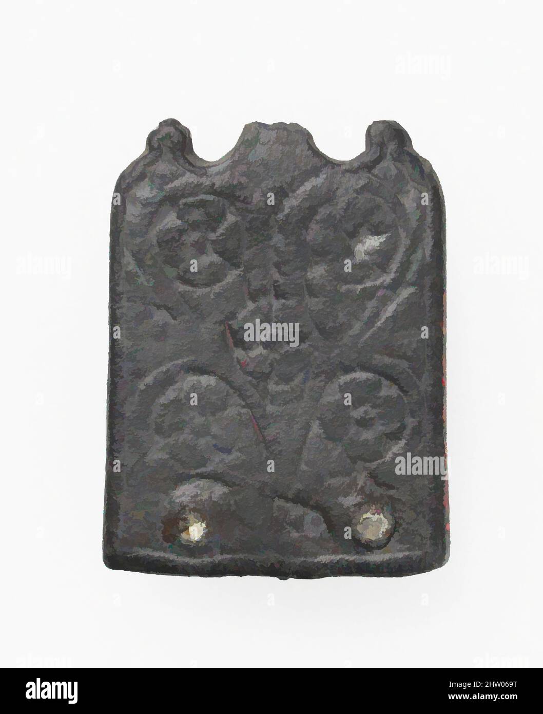 Kunst inspiriert von Pilgrim's Badge, 14.–16. Jahrhundert, Französisch, Blei, insgesamt: 1 1/4 x 7/8in. (3,1 x 2,3cm), Metallarbeiten-Lead, Classic Works modernisiert von Artotop mit einem Schuss Moderne. Formen, Farbe und Wert, auffällige visuelle Wirkung auf Kunst. Emotionen durch Freiheit von Kunstwerken auf zeitgemäße Weise. Eine zeitlose Botschaft, die eine wild kreative neue Richtung verfolgt. Künstler, die sich dem digitalen Medium zuwenden und die Artotop NFT erschaffen Stockfoto