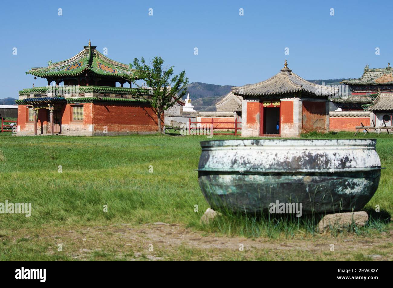 Kloster Erdene Zuu, Karakorum, Ovorkhangai, orchon-Tal, Mongolie, Centrale Asia Stockfoto