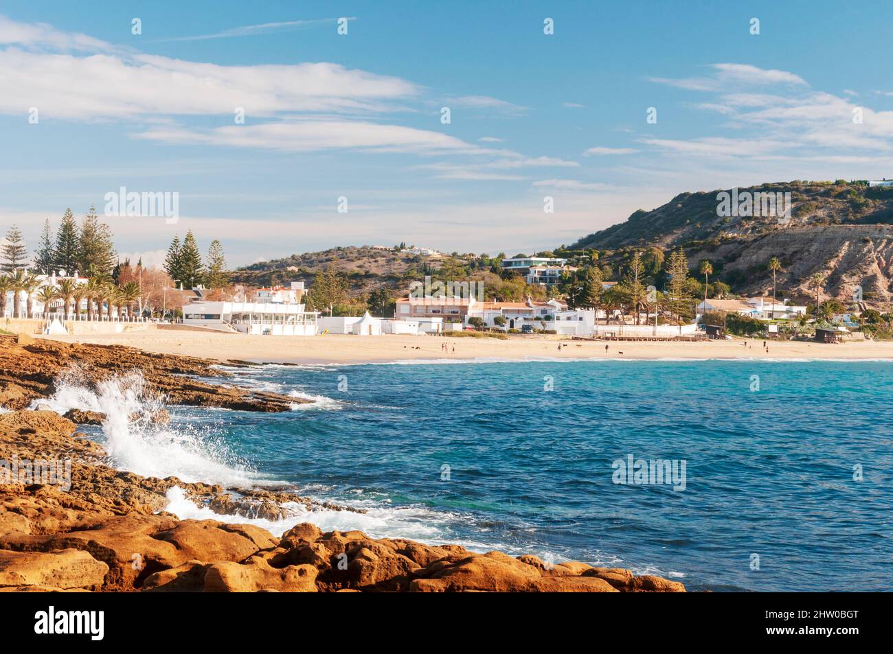 Praia da Luz, Strand- und Dorfresort an der portugiesischen Algarve Stockfoto