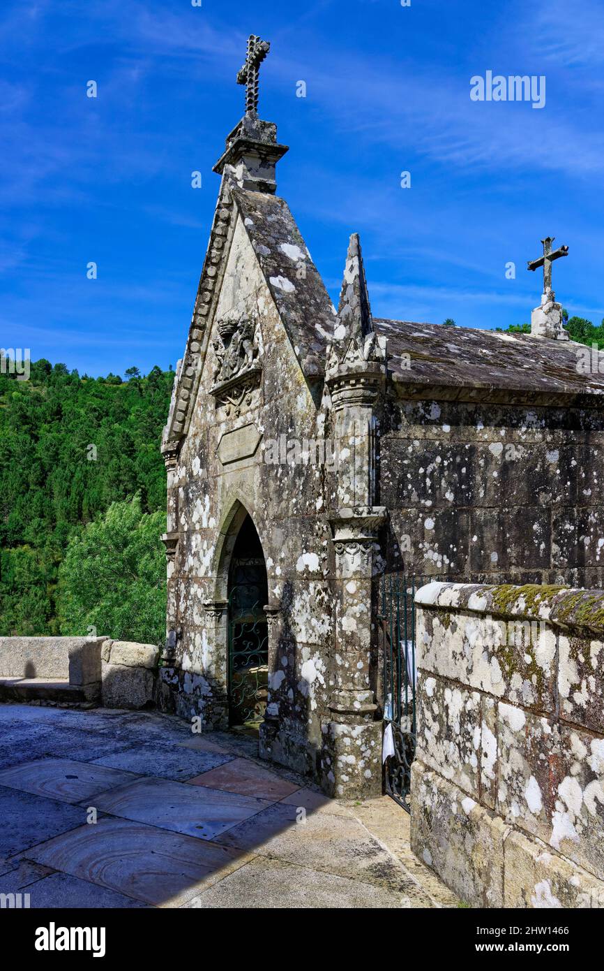 Pfarrkirche, Dorf Sistelo, Peneda Geres, Minho, Portugal Stockfoto
