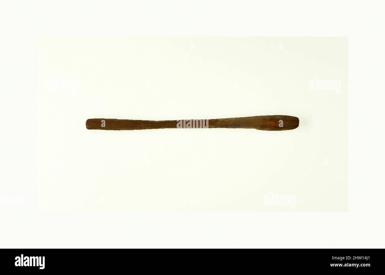 Kunst inspiriert von Kohl Stick, New Kingdom, Ramesside, Dynastie 19–20, ca. 1295–1070 v. Chr., aus Ägypten, Memphit Region, Lisht North, späte Neukönigssiedlung, 1920–22, Holz, l.. 8,2 cm (3 1/4 in, Classic Works modernisiert von Artotop mit einem Schuss Moderne. Formen, Farbe und Wert, auffällige visuelle Wirkung auf Kunst. Emotionen durch Freiheit von Kunstwerken auf zeitgemäße Weise. Eine zeitlose Botschaft, die eine wild kreative neue Richtung verfolgt. Künstler, die sich dem digitalen Medium zuwenden und die Artotop NFT erschaffen Stockfoto