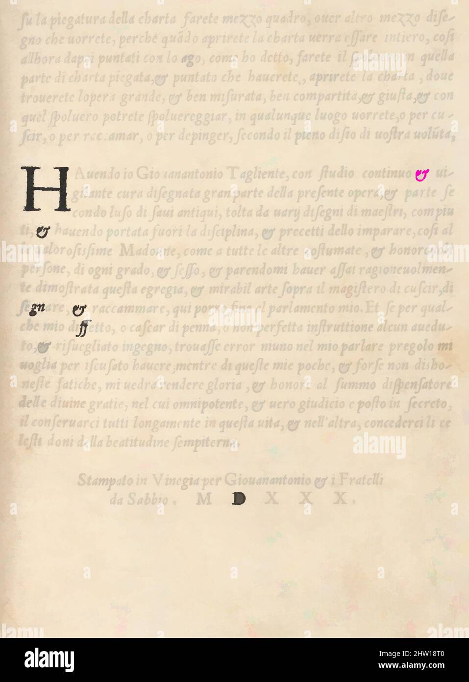 Art inspired by Essempio di recami, Seite 28 (recto), 1530, Holzschnitt, insgesamt: 7 13/16 x 6 3/16 x 3/8 Zoll (19,8 x 15,7 x 1 cm), geschrieben von Giovanni Antonio Tagliente, italienisch, Venedig ca. 1465-1527 Venedig, herausgegeben von Giovanantonio e i fratelli da Sabbio Venice. Schlussbemerkungen (, Klassisches Werk, das von Artotop mit einem Schuss Moderne modernisiert wurde. Formen, Farbe und Wert, auffällige visuelle Wirkung auf Kunst. Emotionen durch Freiheit von Kunstwerken auf zeitgemäße Weise. Eine zeitlose Botschaft, die eine wild kreative neue Richtung verfolgt. Künstler, die sich dem digitalen Medium zuwenden und die Artotop NFT erschaffen Stockfoto