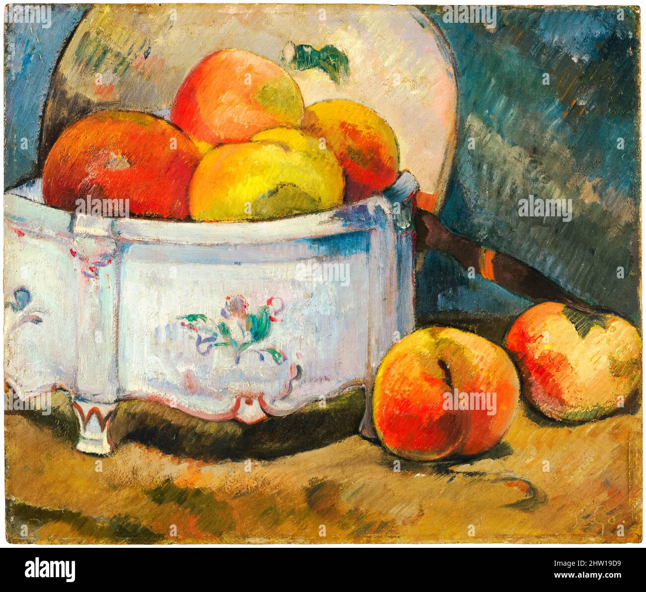 Paul Gauguin, Stillleben mit Pfirsichen, Ölgemälde auf Leinwand, um 1889 Stockfoto