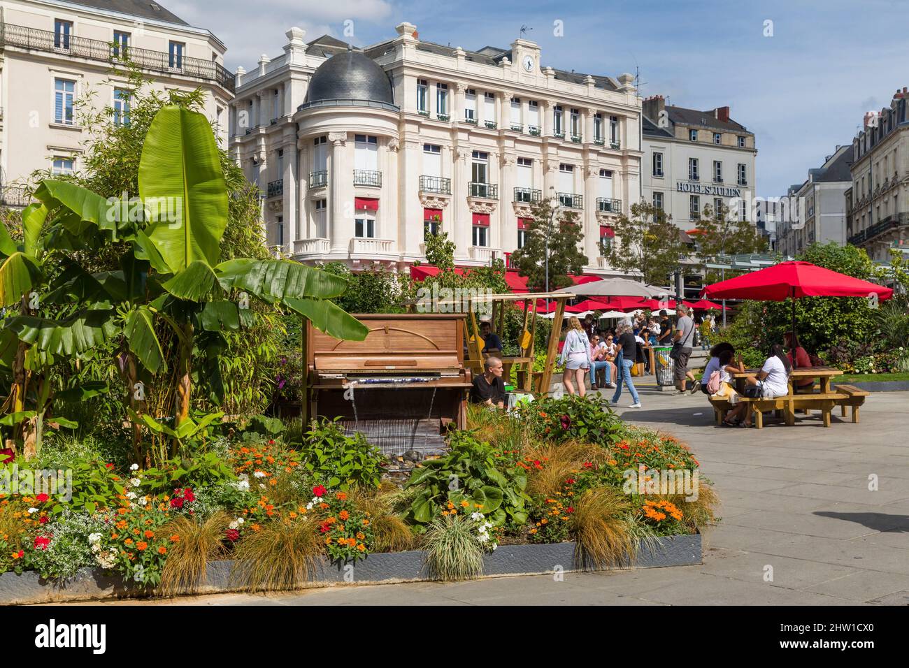 Frankreich, Maire-et-Loire, Loire-Tal, von der UNESCO zum Weltkulturerbe erklärt, Angers, ephemerer Gartenrallying Stockfoto