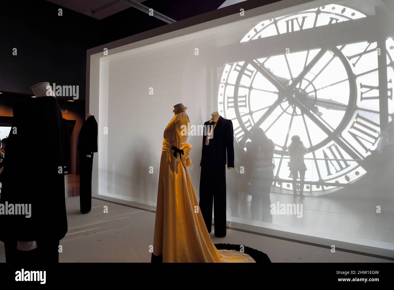 Frankreich, Paris, Orsay Museum, die große Ostuhr mit Blick auf die Tuilerien Stockfoto