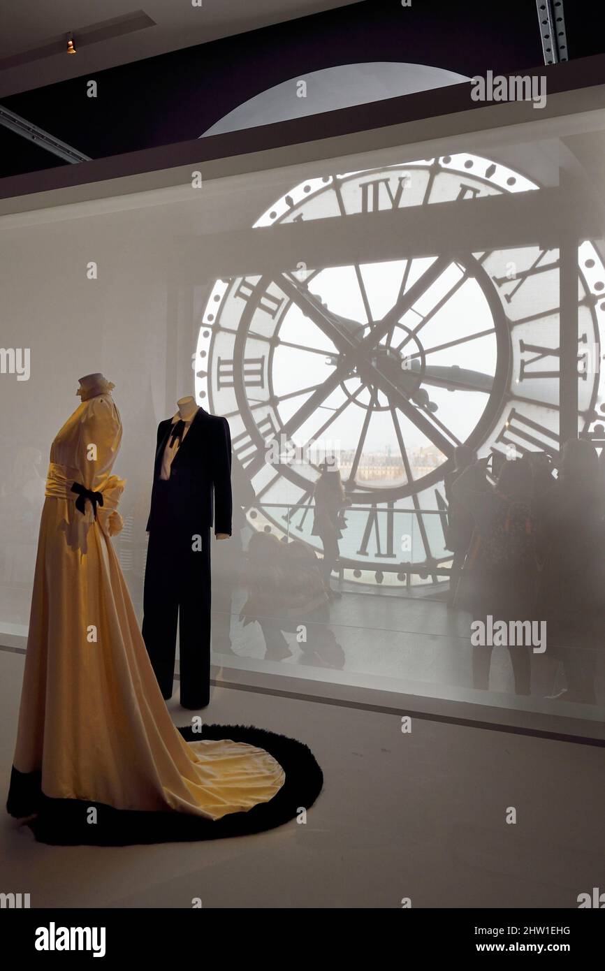 Frankreich, Paris, Orsay Museum, die große Ostuhr mit Blick auf die Tuilerien Stockfoto