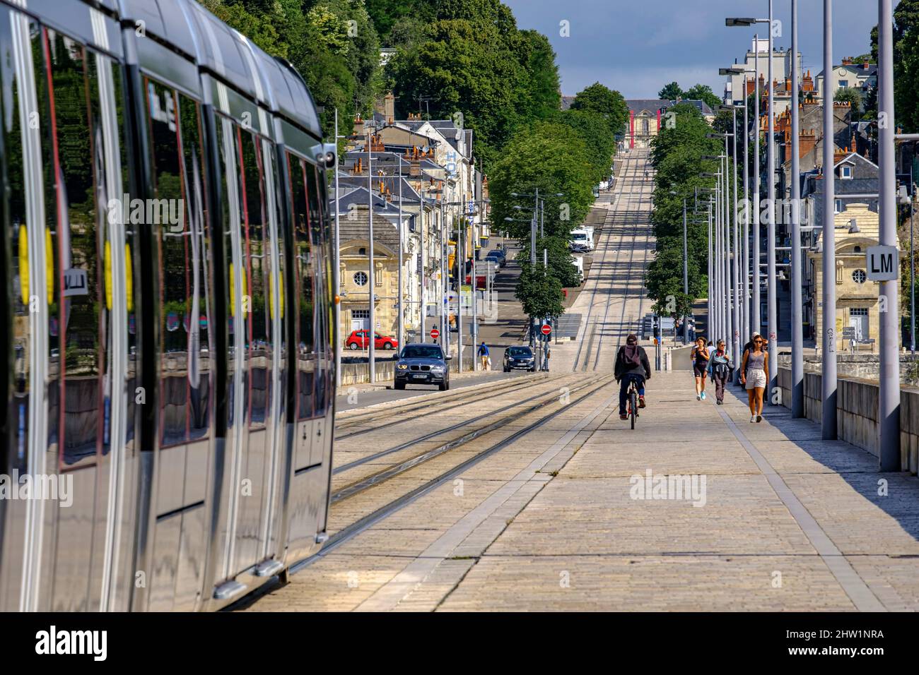 Frankreich, Indre et Loire, Loire-Tal auf der UNESCO-Welterbeliste, Tours, Tramway Stockfoto