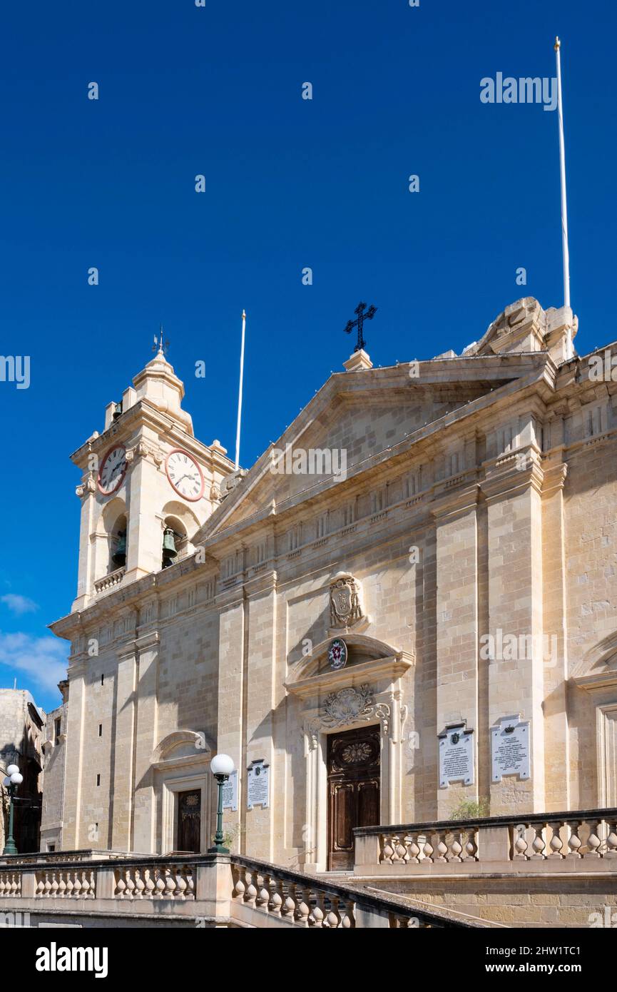 Malta, Valletta, Stadt, die von der UNESCO als Welterbe, Vittoriosa, die Kirche der makellosen Konzeption Stockfoto